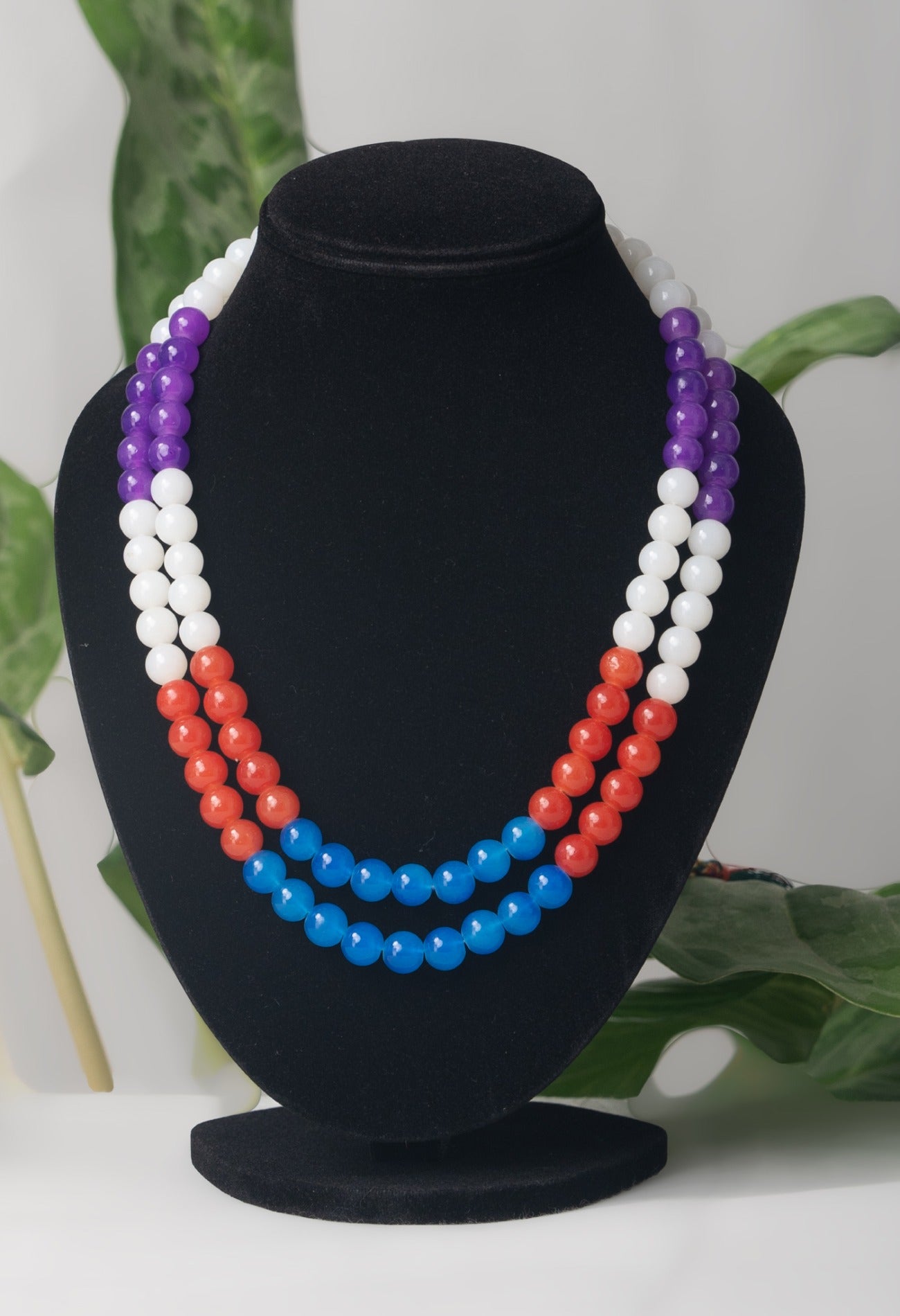 Multi Amravati Ocean Beads Necklace-UJ197