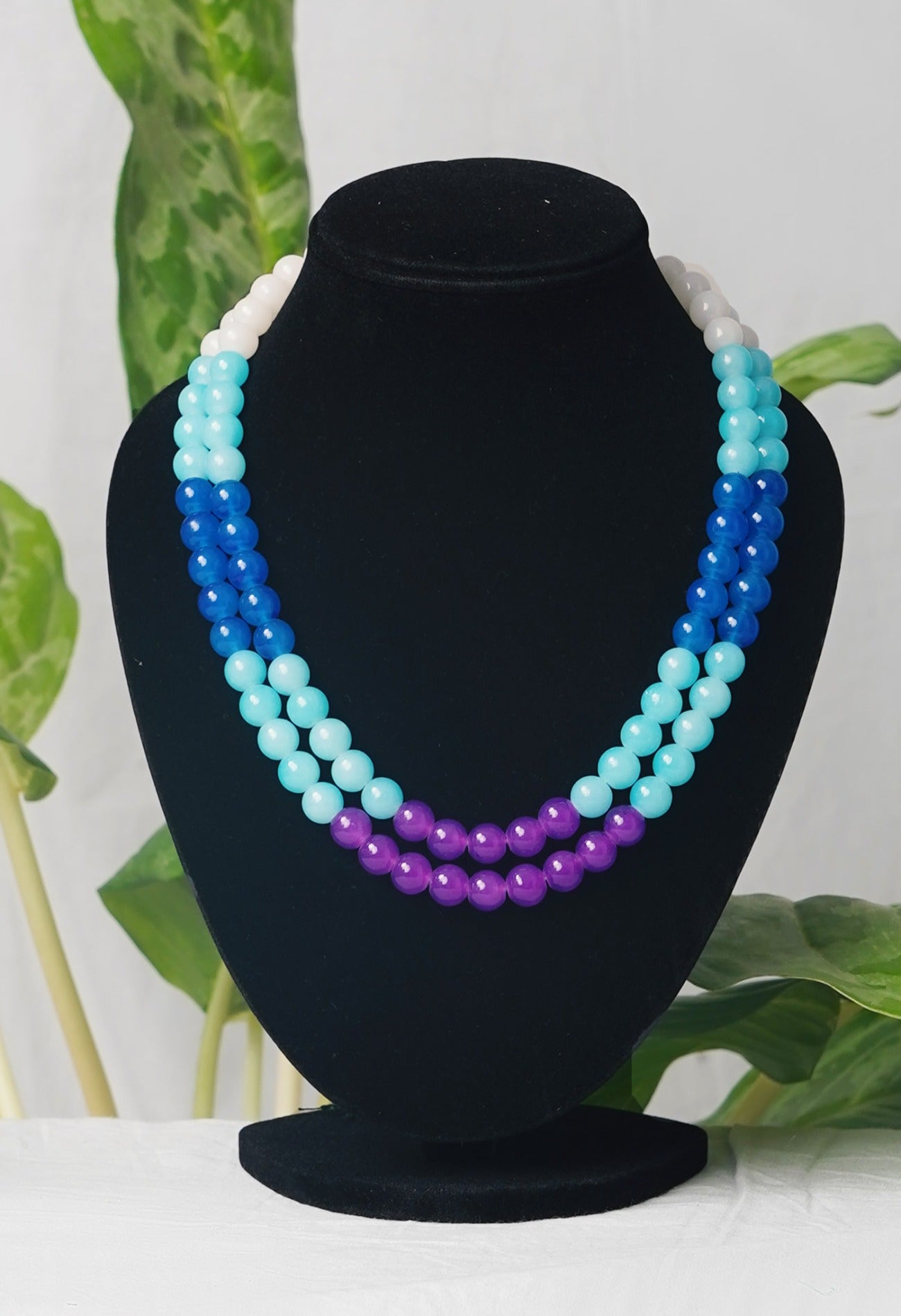 Multi Amravati Ocean Beads Necklace-UJ198