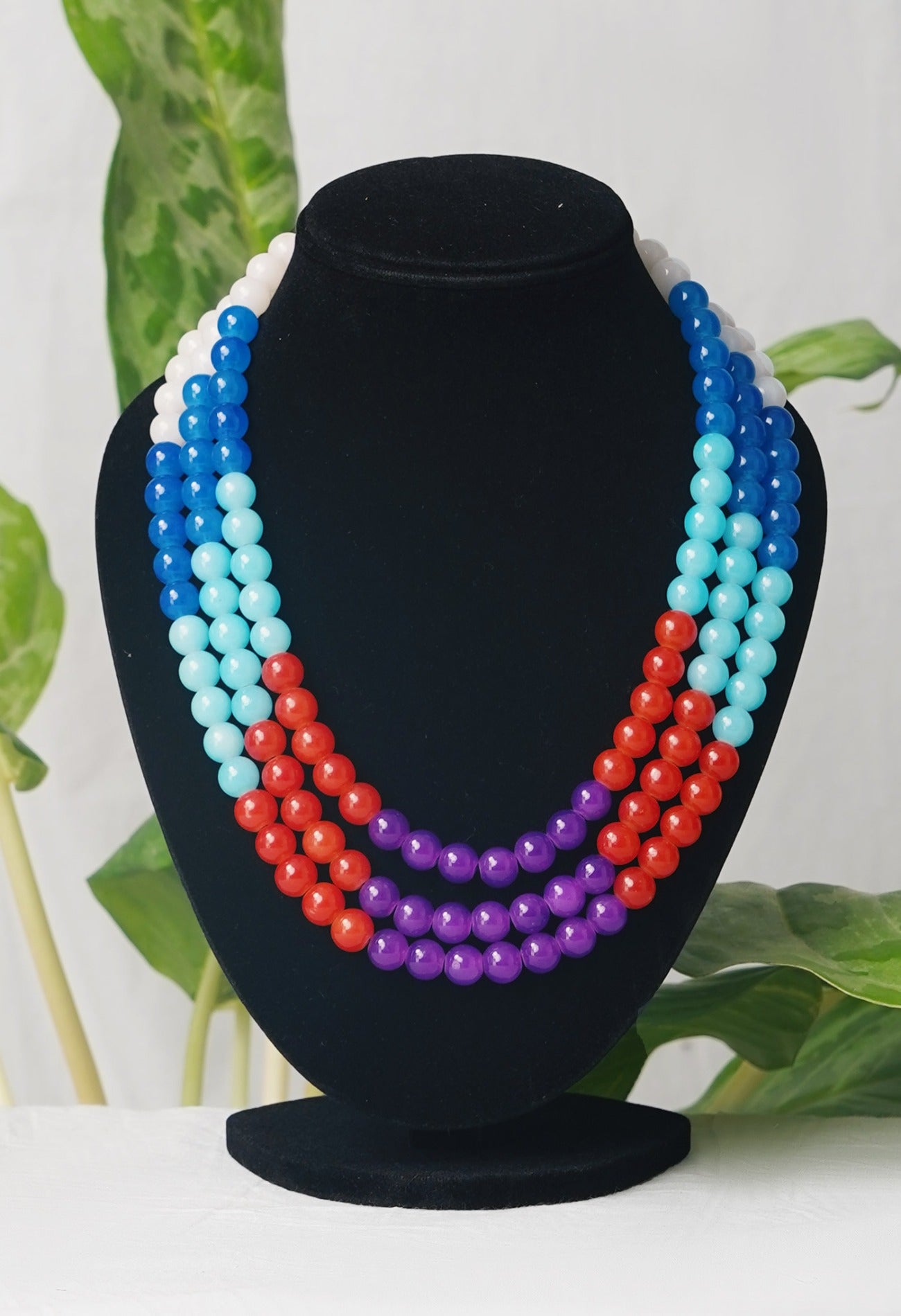 Online Shopping for Multi Amravati Ocean Beads Necklace  with jewellery from Andhra Pradesh at Unnatisilks.com India