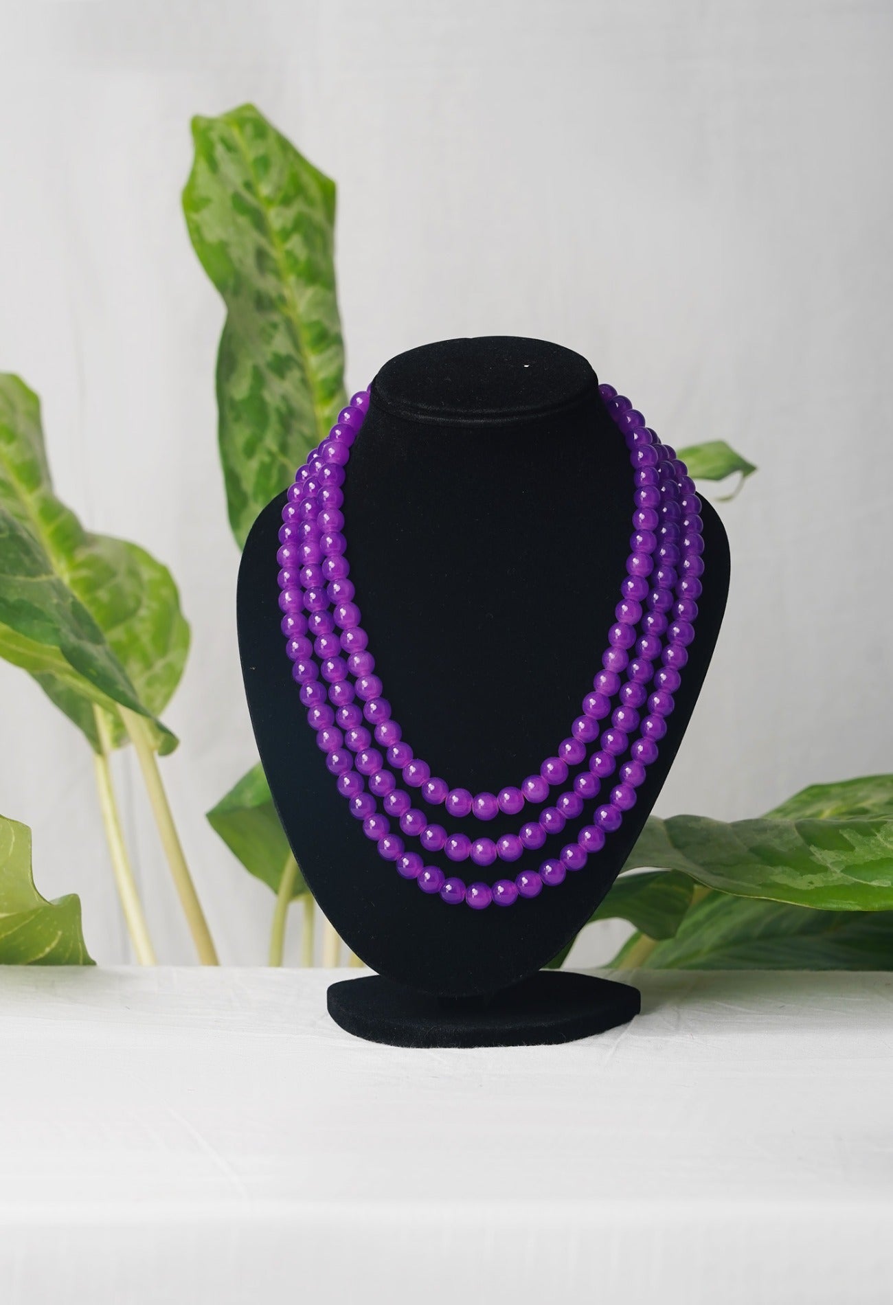 Online Shopping for Purple Amravati Ocean Beads Necklace  with jewellery from Andhra Pradesh at Unnatisilks.com India
