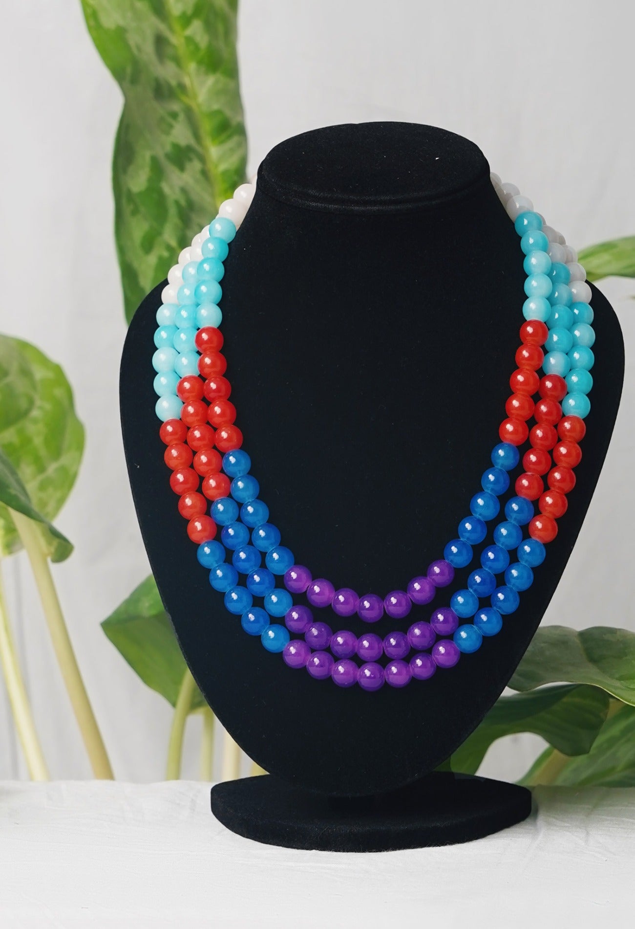 Multi Amravati Ocean Beads Necklace-UJ221