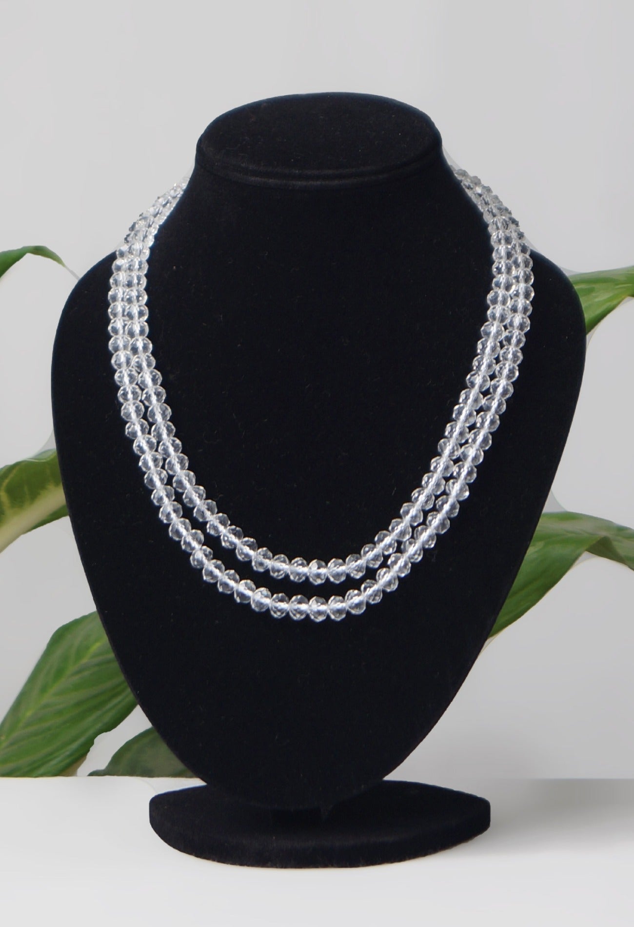 White Amravati Crystal Necklace-UJ262