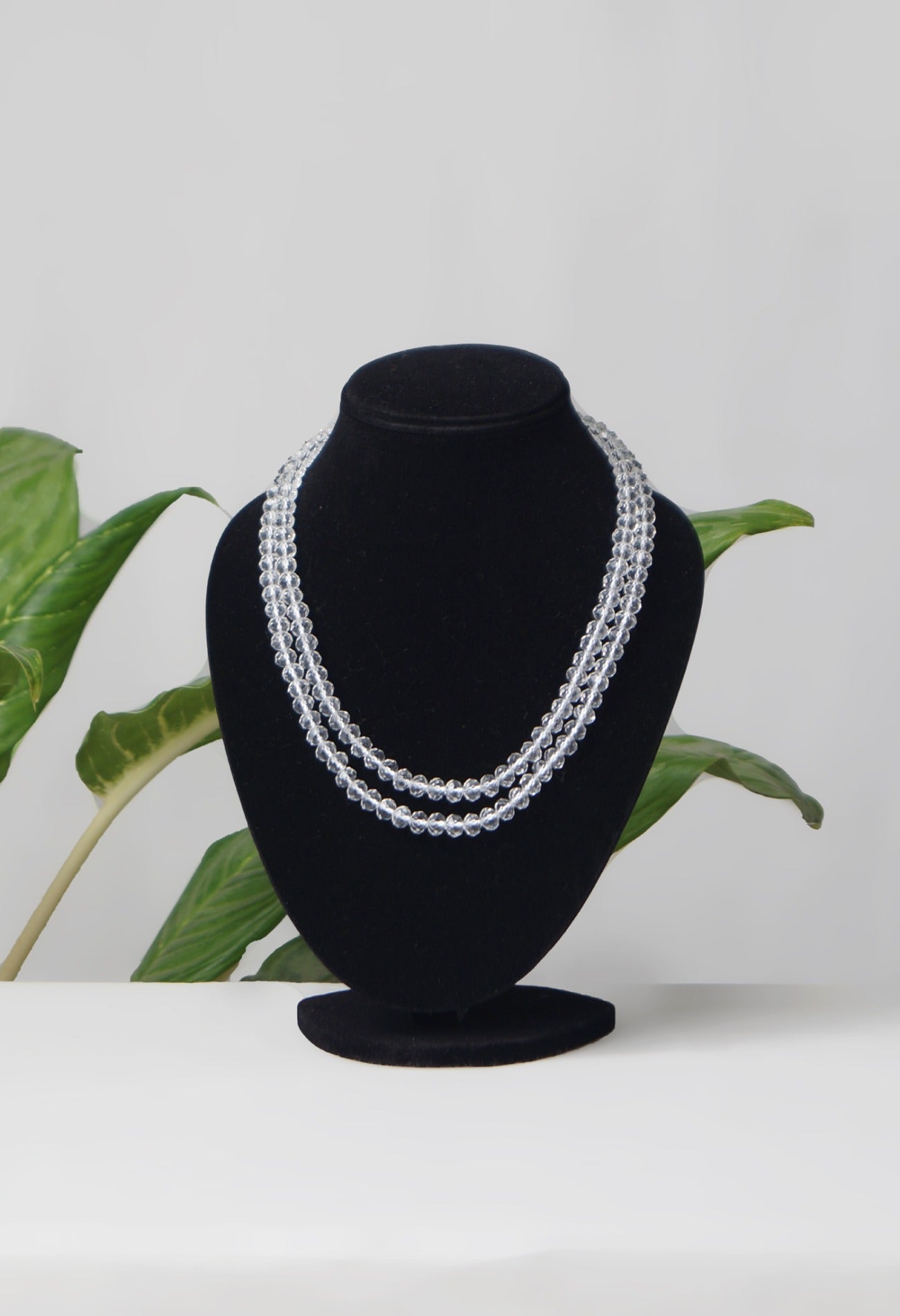 Online Shopping for White Amravati Crystal Necklace with jewellery from Andhra Pradesh at Unnatisilks.com India
