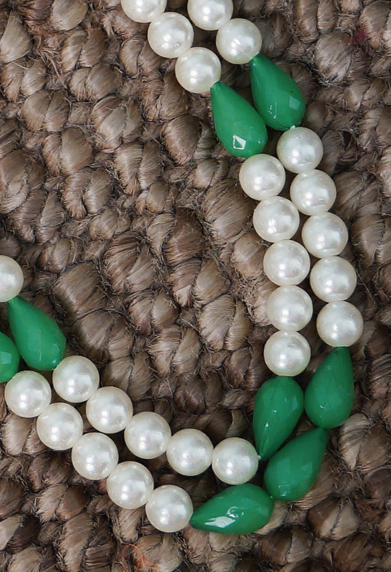 Online Shopping for White and Green Amravati Pearls Beads with jewellery from Andhra Pradesh at Unnatisilks.com India