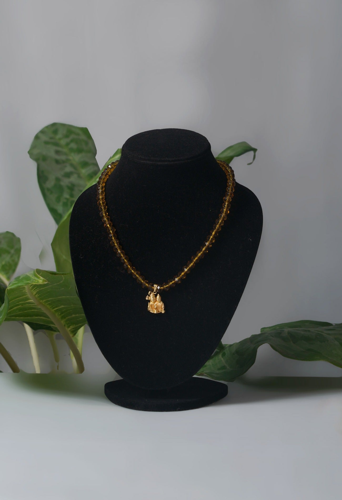 Online Shopping for Brown Amravati Crystal Beads with Stone Pendent with jewellery from Andhra Pradesh at Unnatisilks.com India