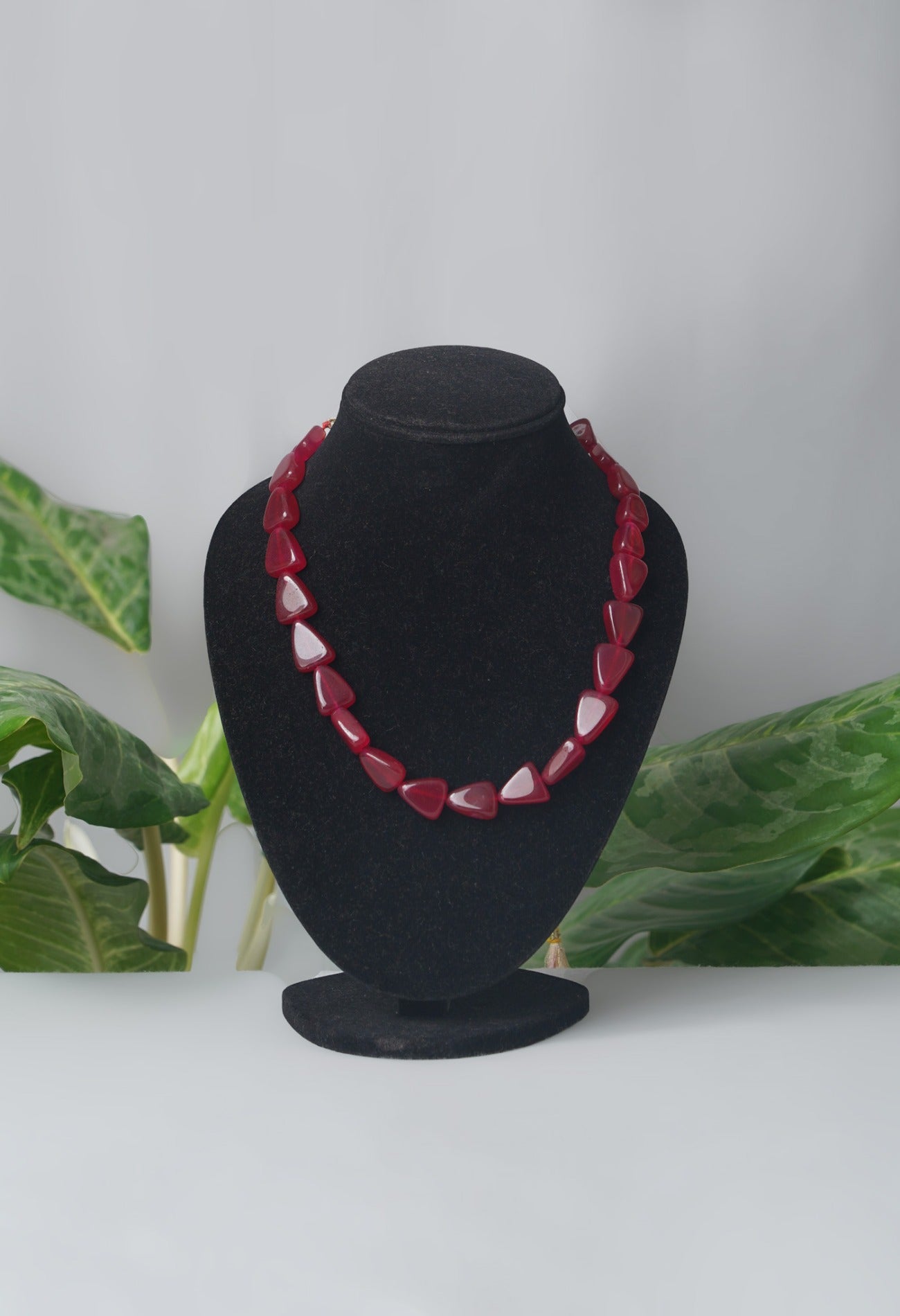 Online Shopping for Red Amravati Ocean Beads Necklace with Thread with Jewellery from Andhra Pradesh at Unnatisilks.com India