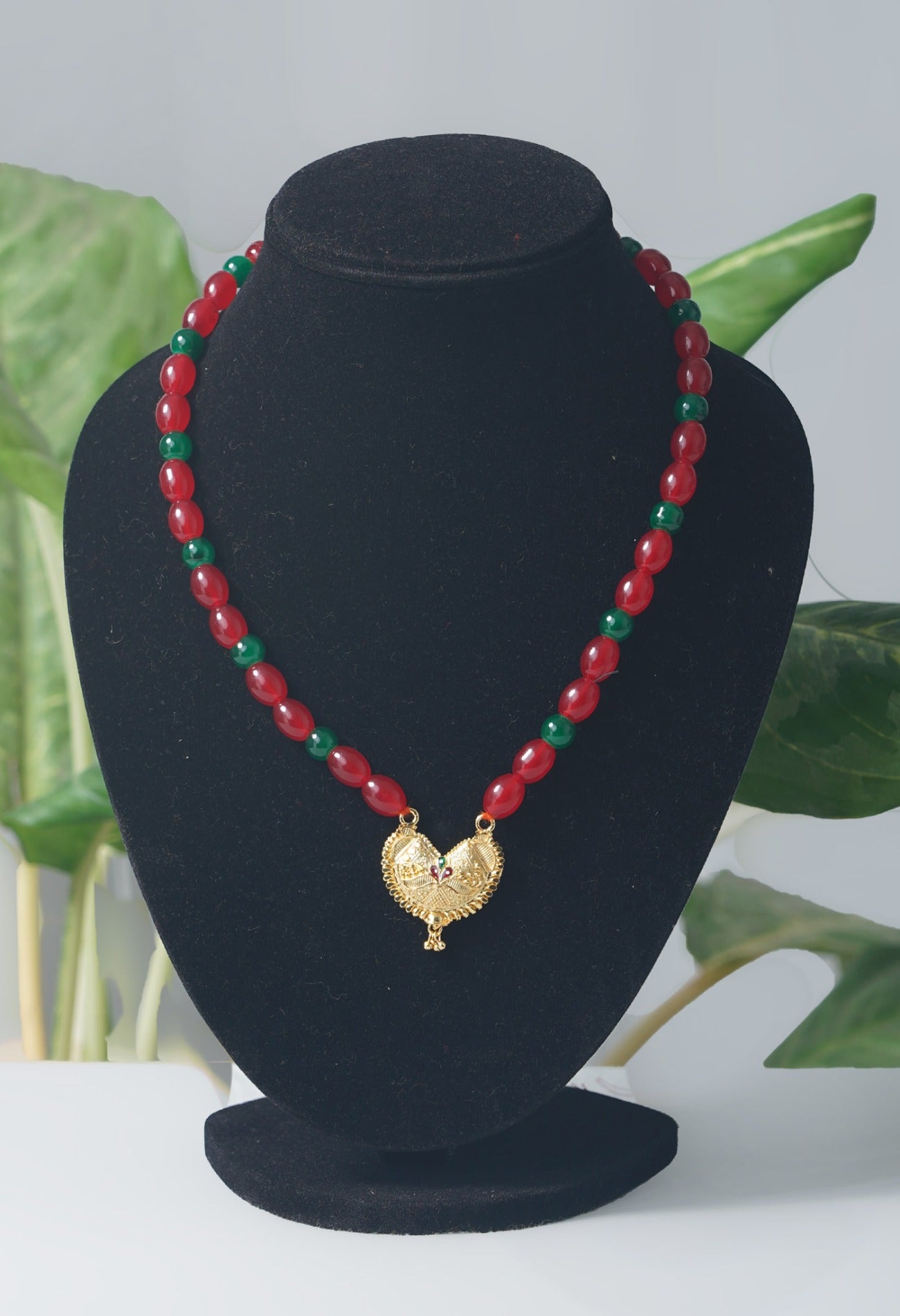 Online Shopping for Multi Amravati Round Beads Necklace with Pendent with jewellery from Andhra pradesh at Unnatisilks.com India
