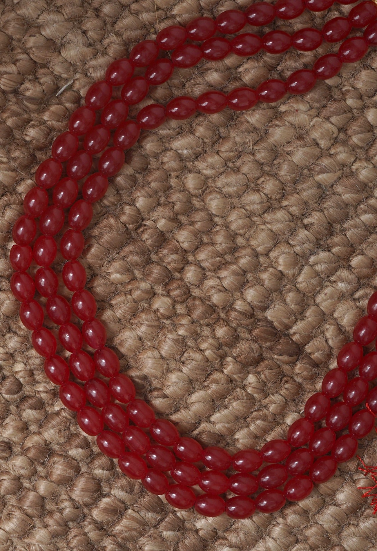 Online Shopping for Maroon Amravati Oval Beads Necklace with Pendent with jewellery from Andhra pradesh at Unnatisilks.com India