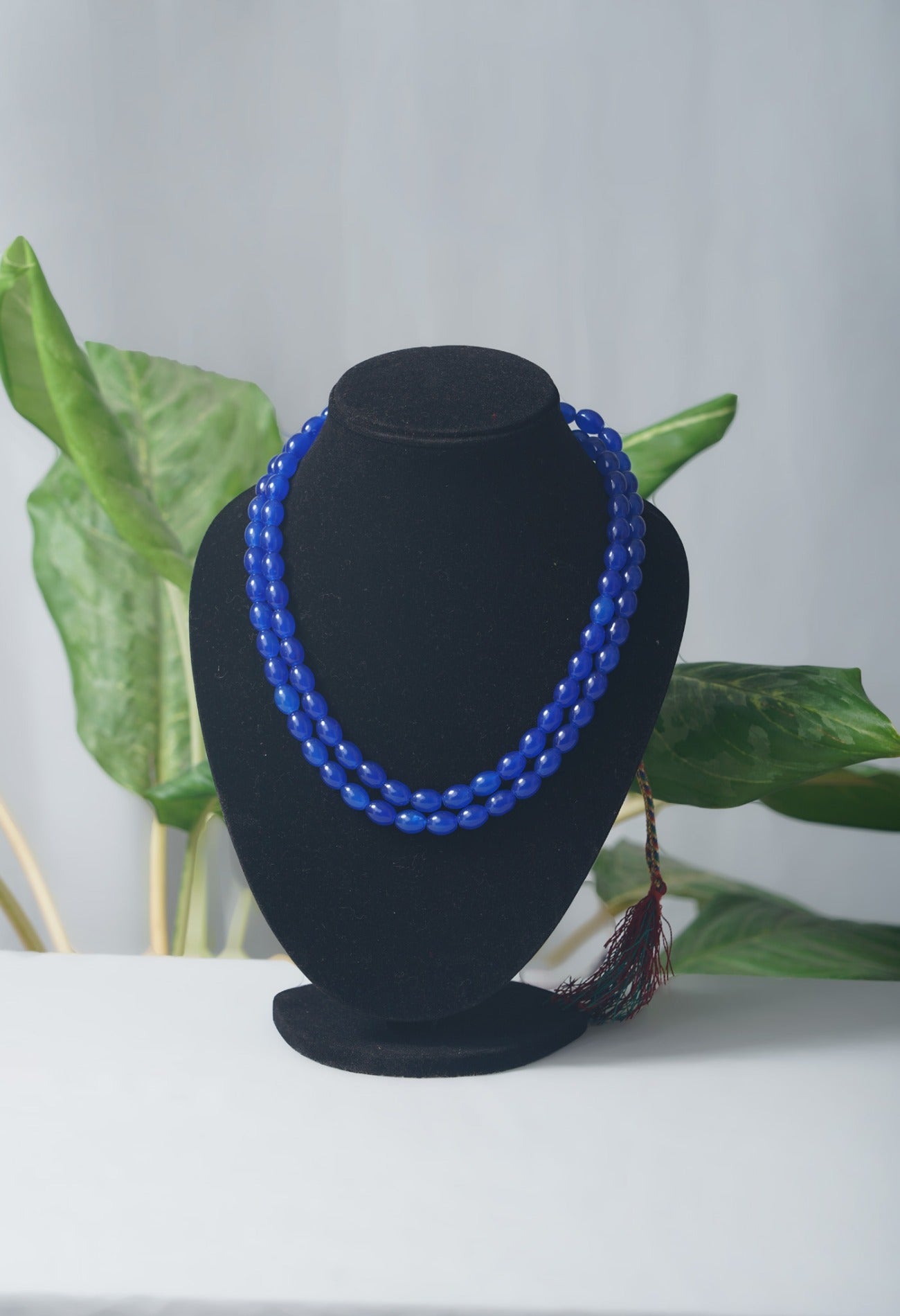 Online Shopping for Blue Amravati Oval Beads Necklace with Pendent with jewellery from Andhra pradesh at Unnatisilks.com India
