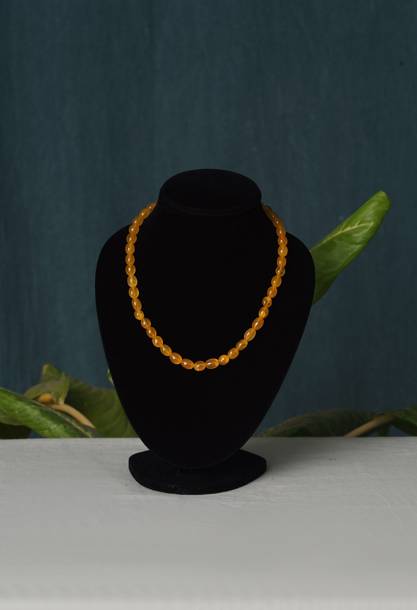 Yellow Amravati Beads Necklace-UJ431