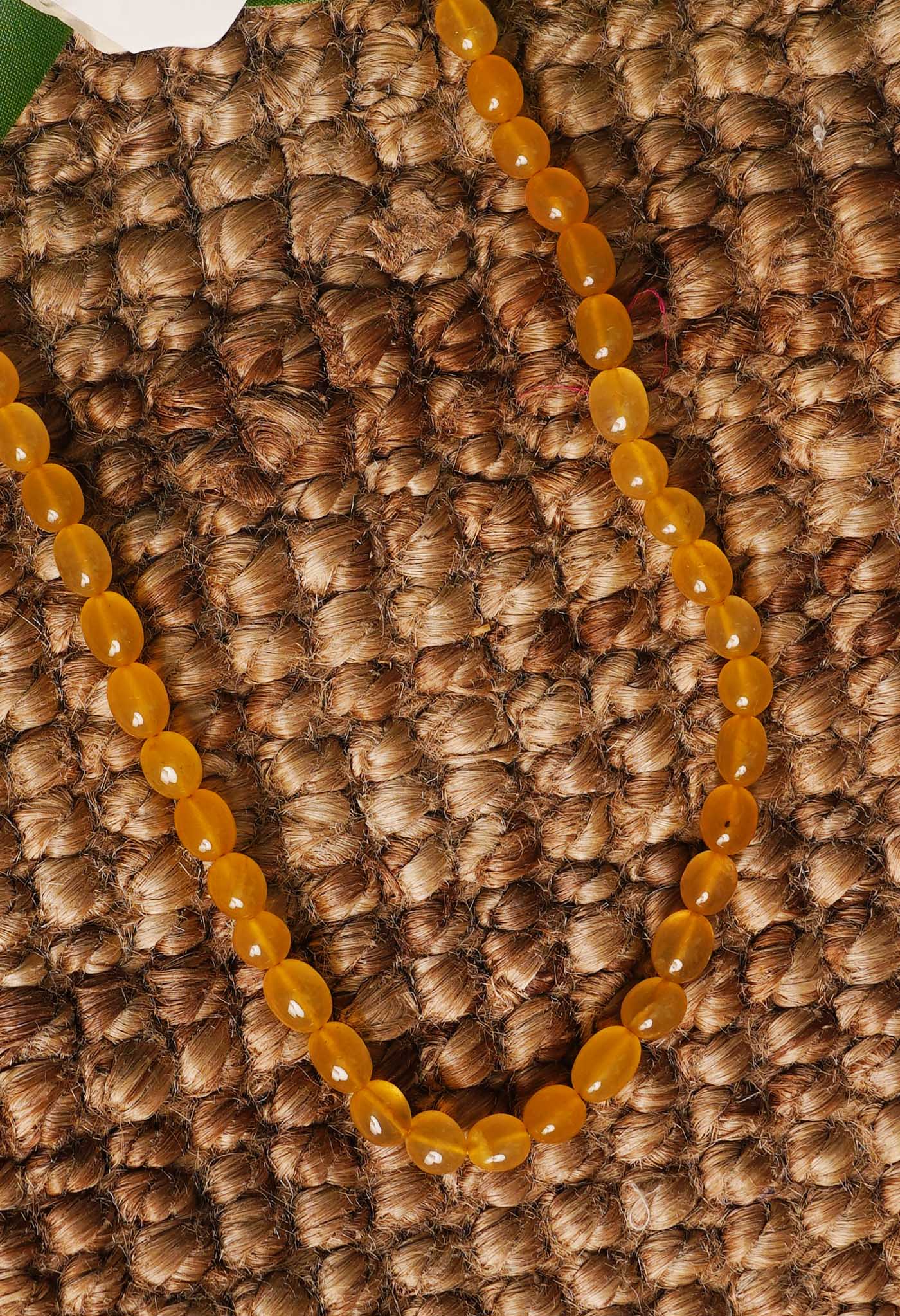 Yellow Amravati Beads Necklace-UJ431