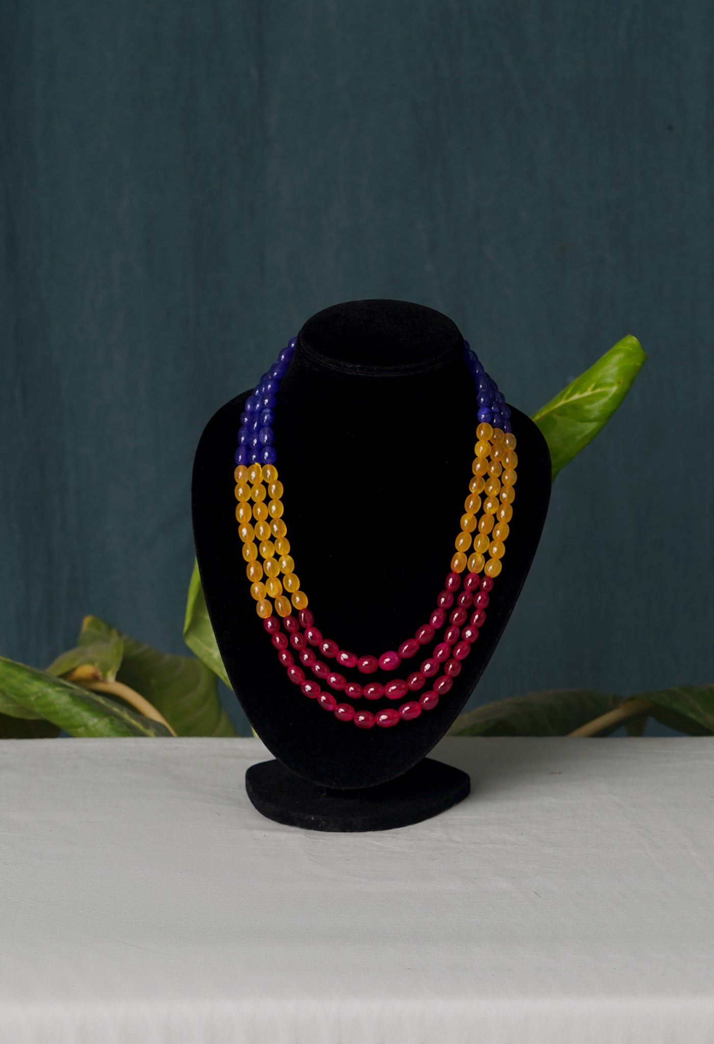 Multi Amravati Beads Necklace-UJ432