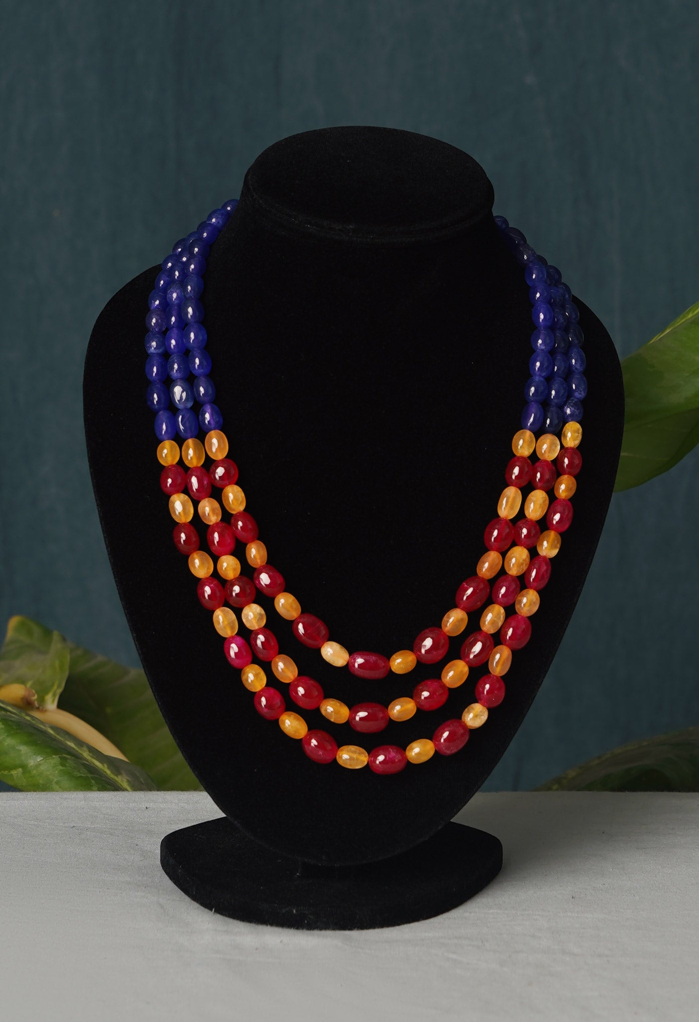 Multi Amravati Beads Necklace-UJ436
