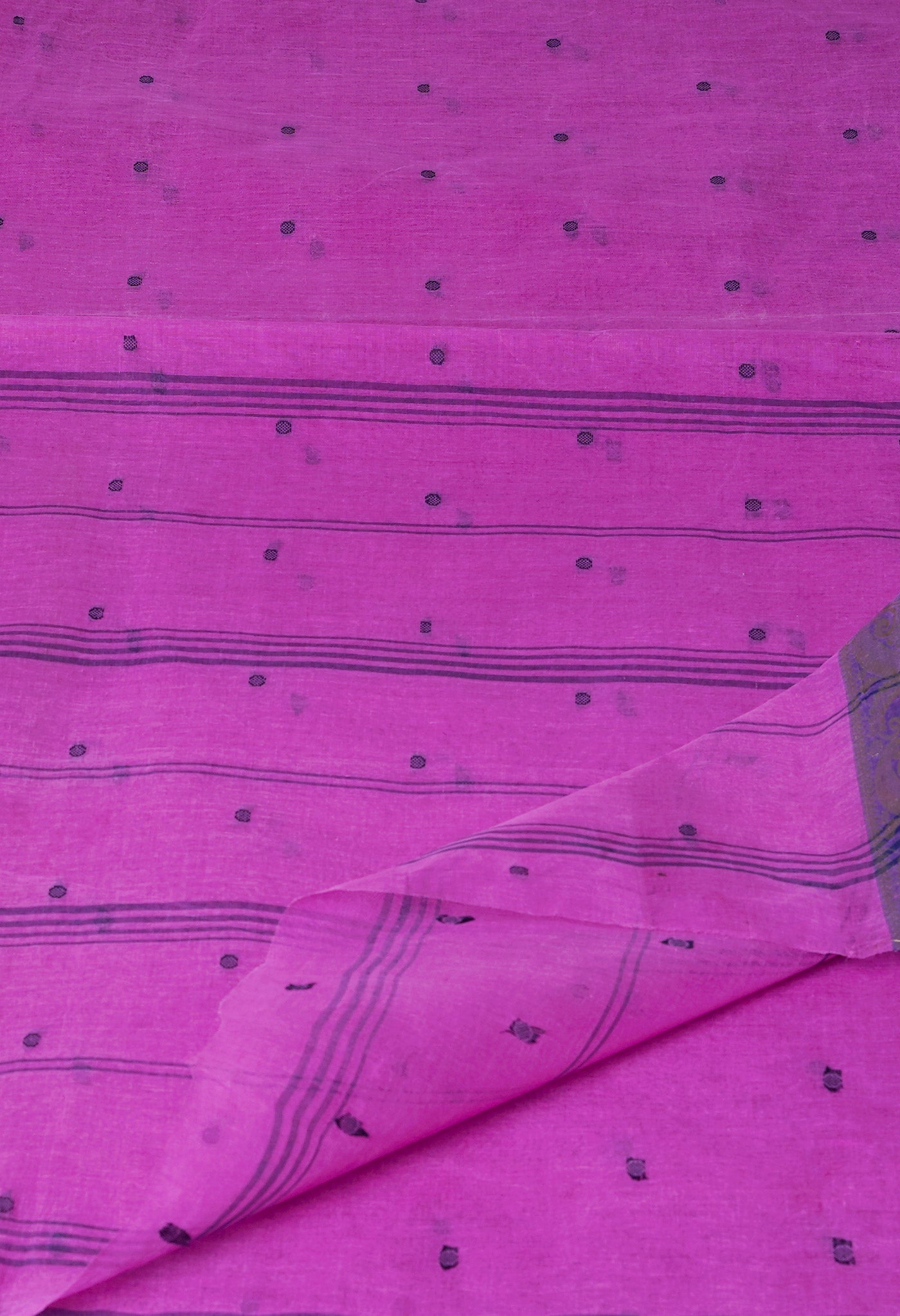 Pink Pure Handloom Superfine Bengal Cotton Saree-UNM69604