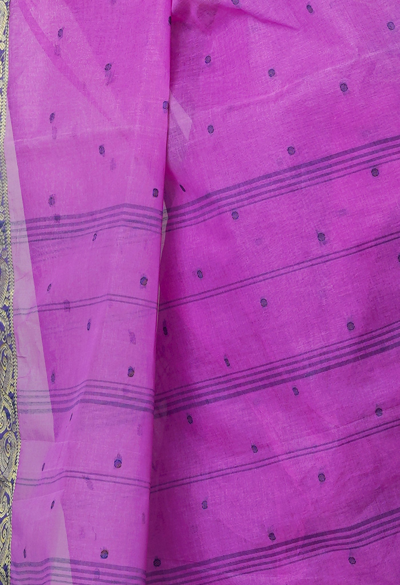 Pink Pure Handloom Superfine Bengal Cotton Saree-UNM69604