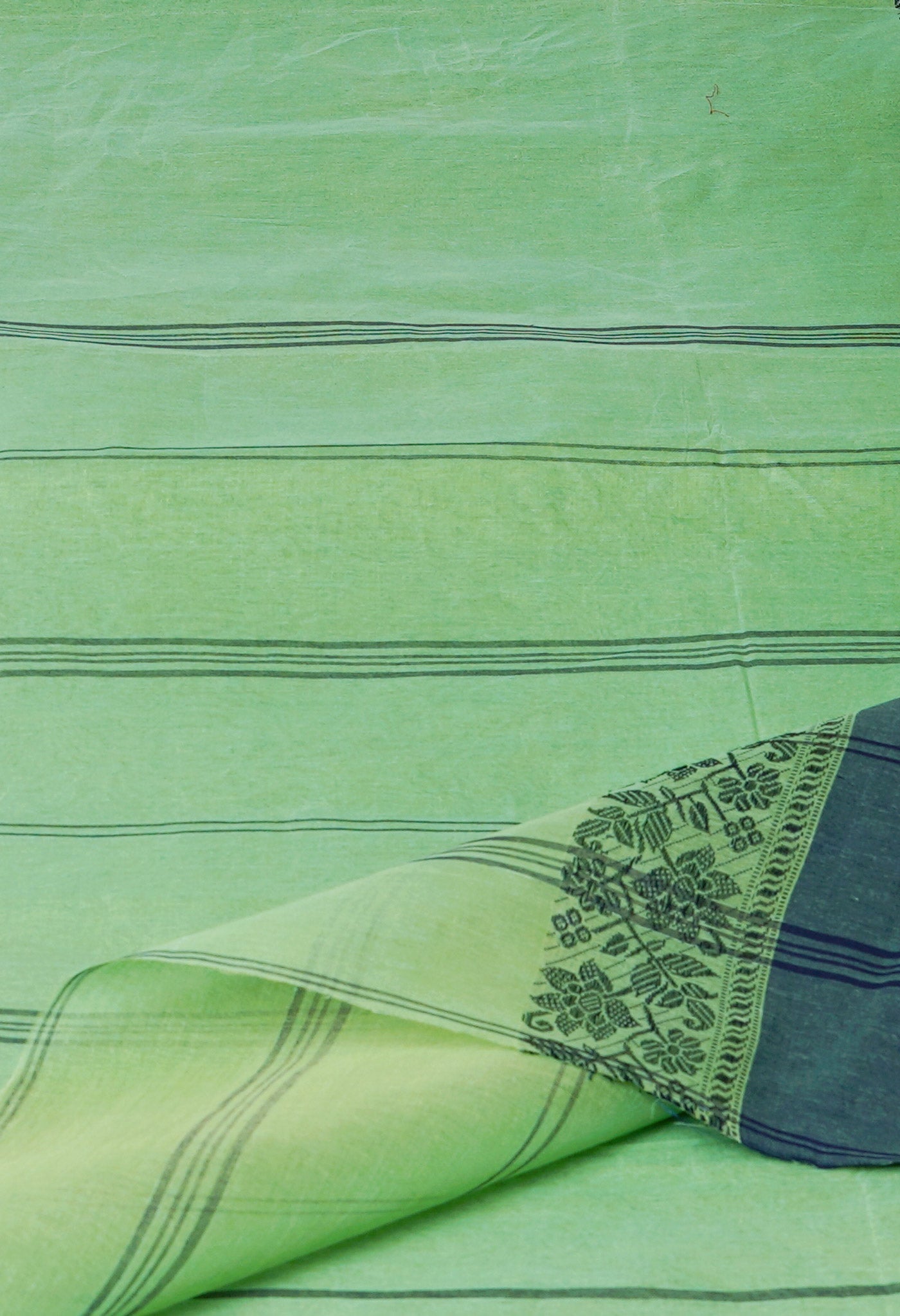 Green Pure Handloom Superfine Bengal Cotton Saree