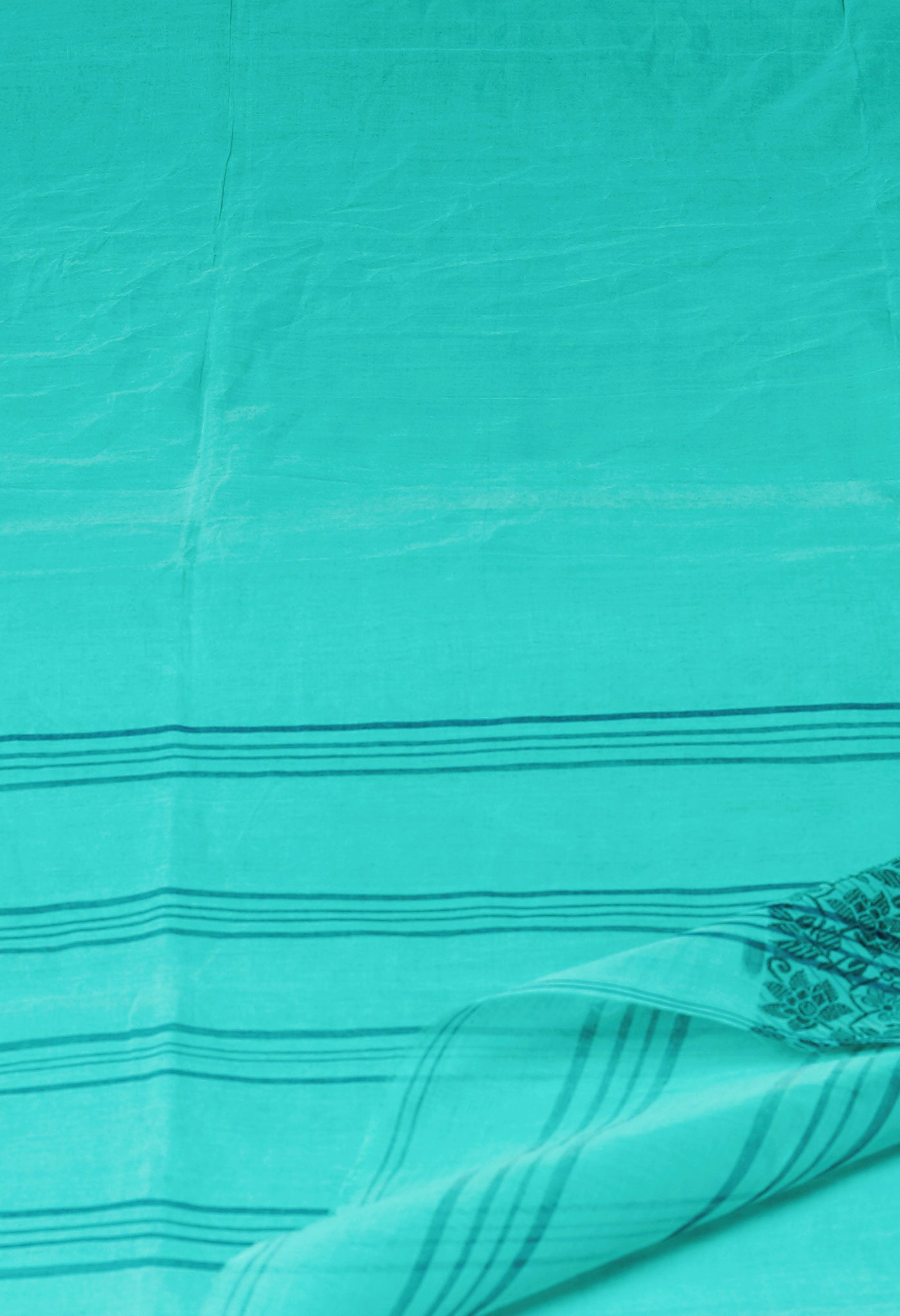 Green Pure Handloom Bengal Cotton Saree-UNM69649