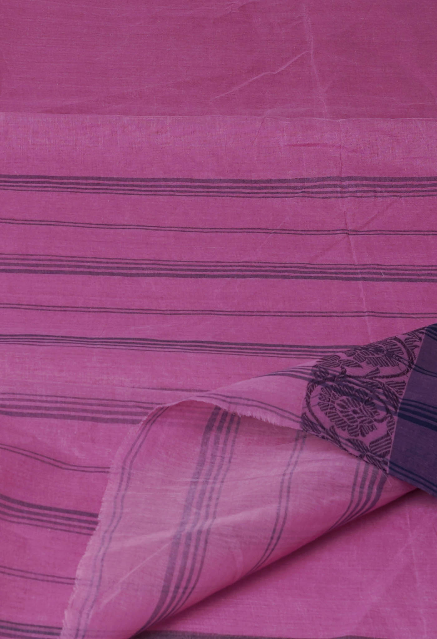 Pink Pure Handloom Superfine Bengal Cotton Saree-UNM69654