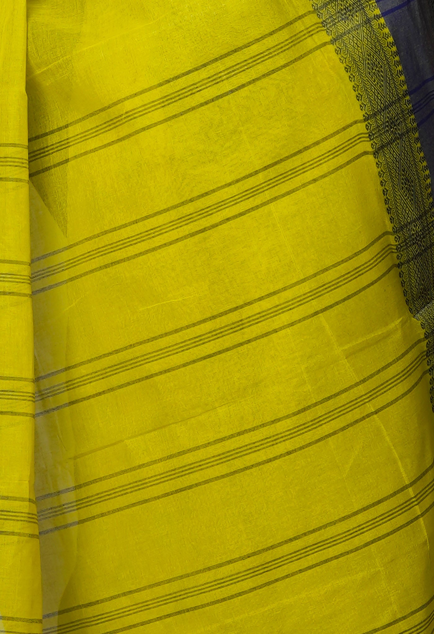 Mehindi Green Pure Handloom Superfine Bengal Cotton Saree-UNM69663