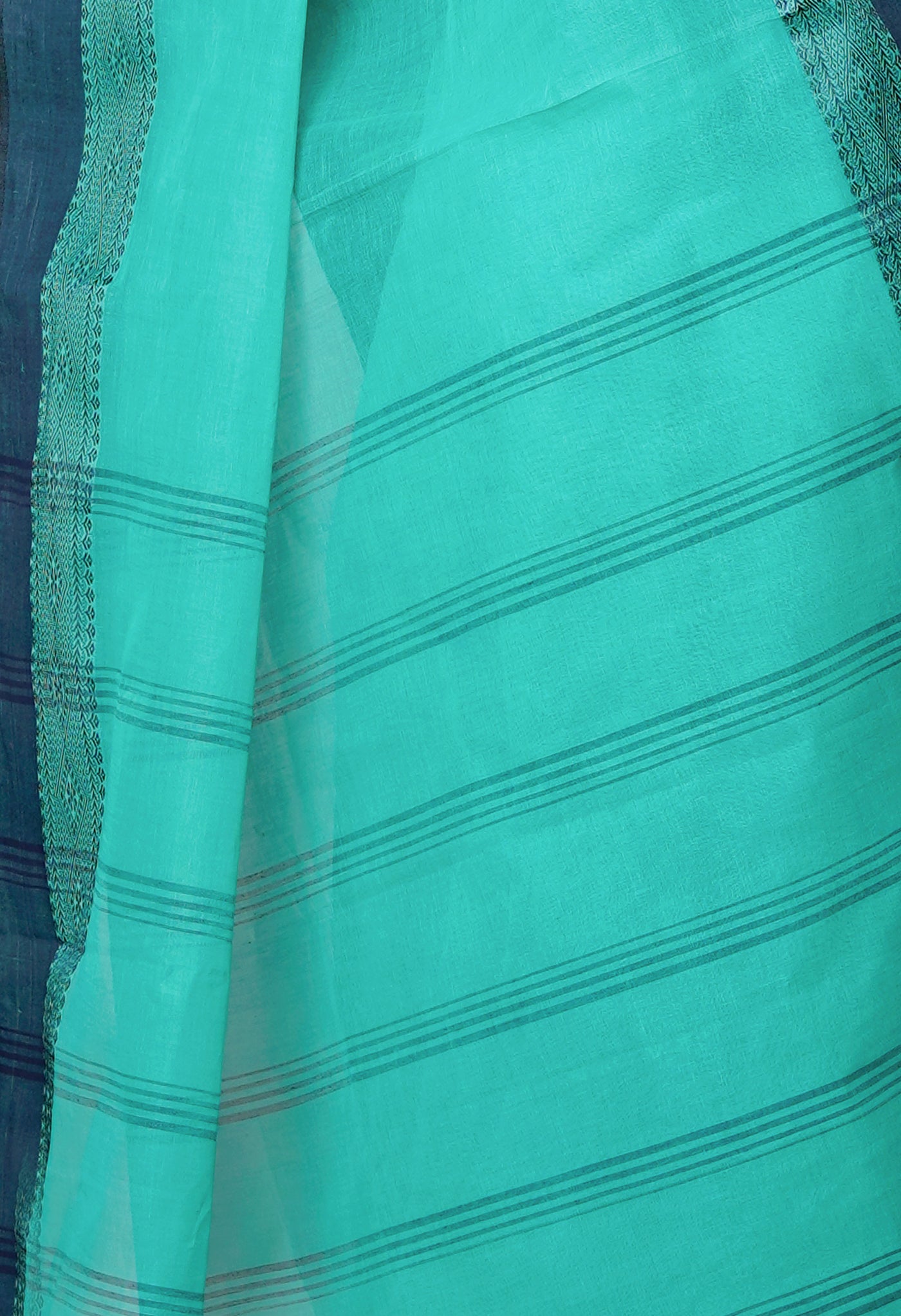 Blue Pure Handloom Superfine Bengal Cotton Saree-UNM69666