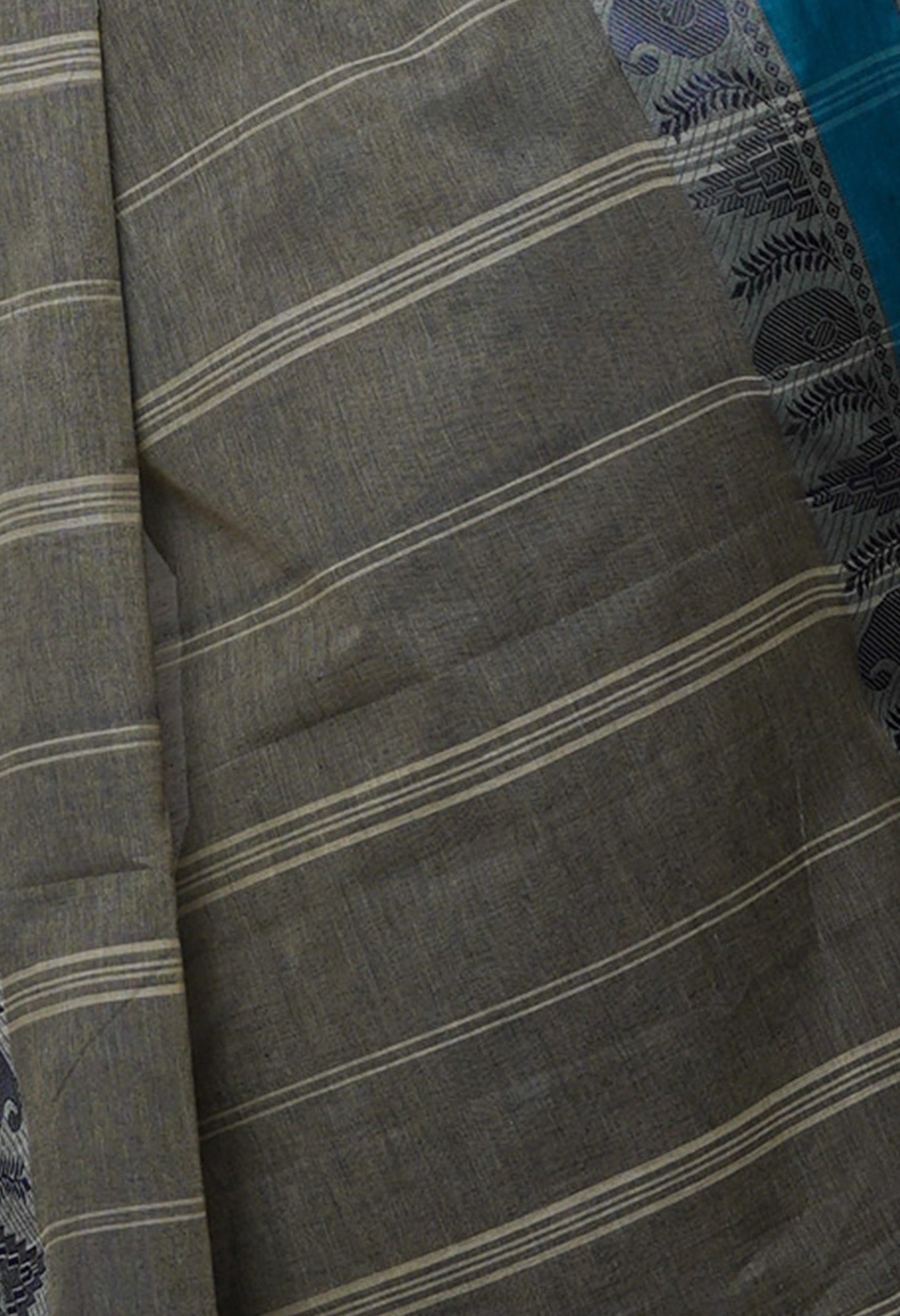 Grey Pure Handloom Superfine Bengal Cotton Saree