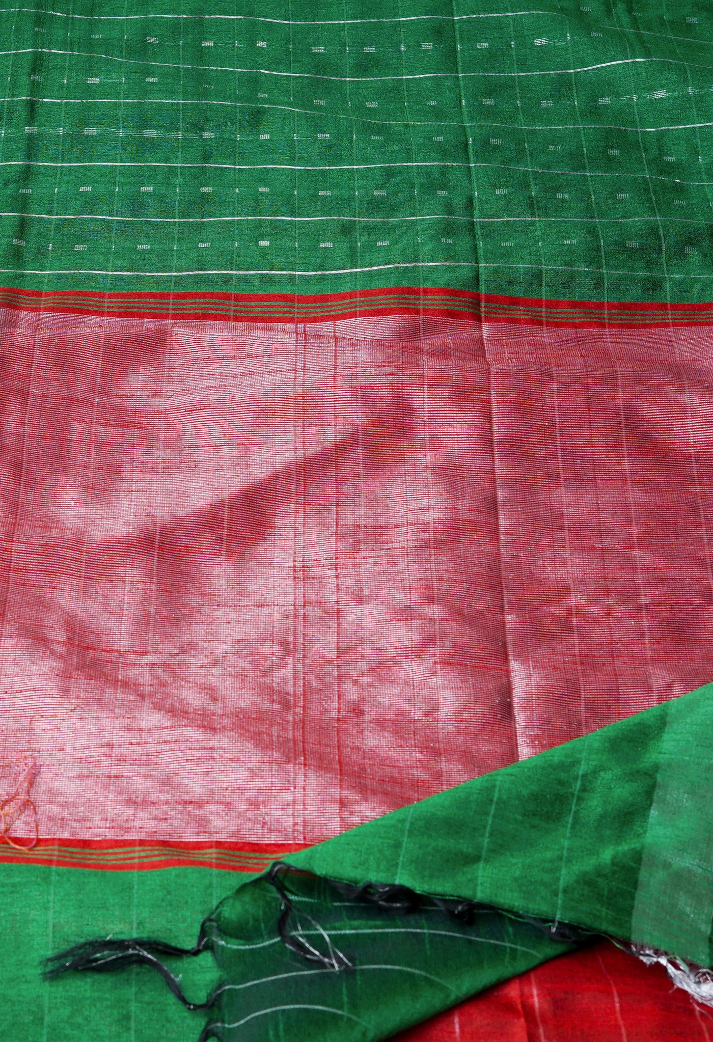 Green Dupion Silk Saree-UNM69834