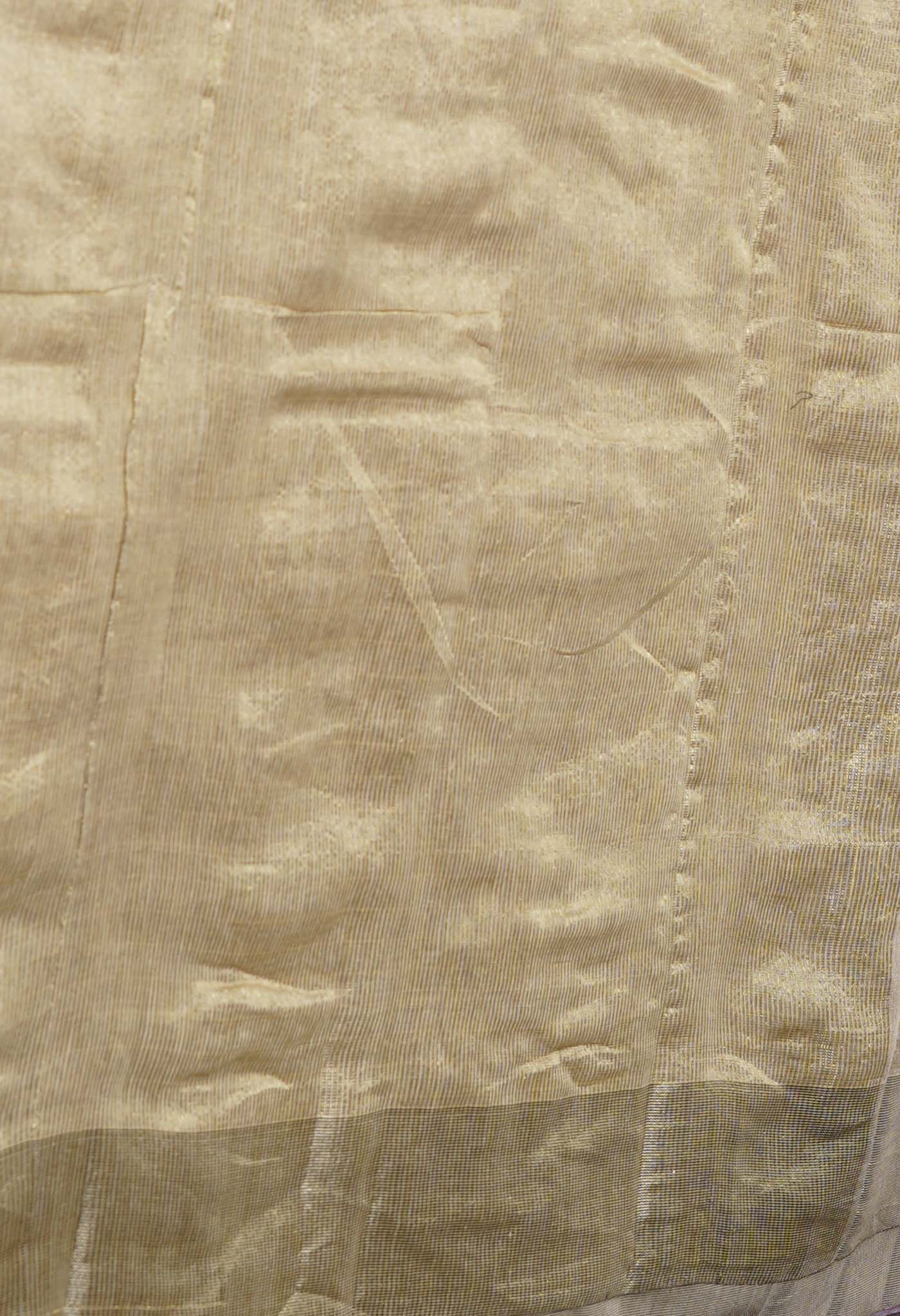 Brandon Beige Chanderi Sico Saree-UNM69886