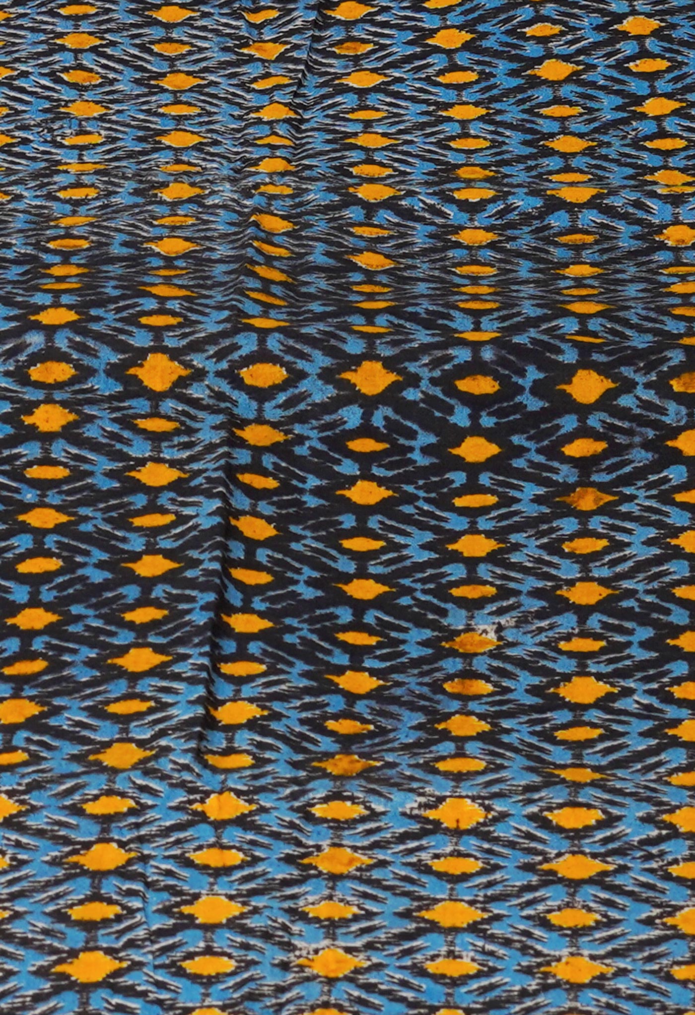 Dark Blue Pure Block Printed Kota Cotton Saree-UNM69948