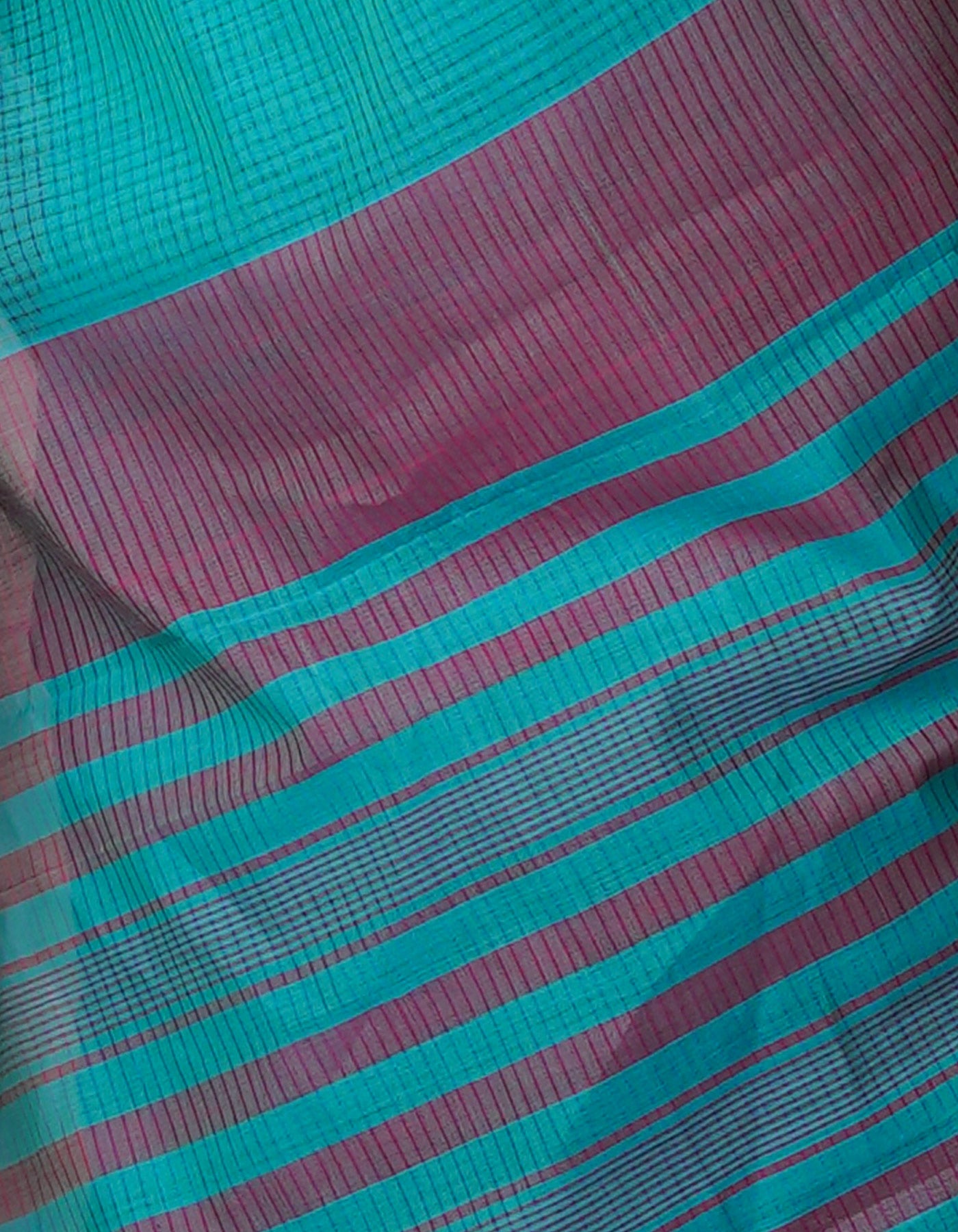 Sea Green Pure Handloom Mangalagiri Cotton Saree-UNM70028