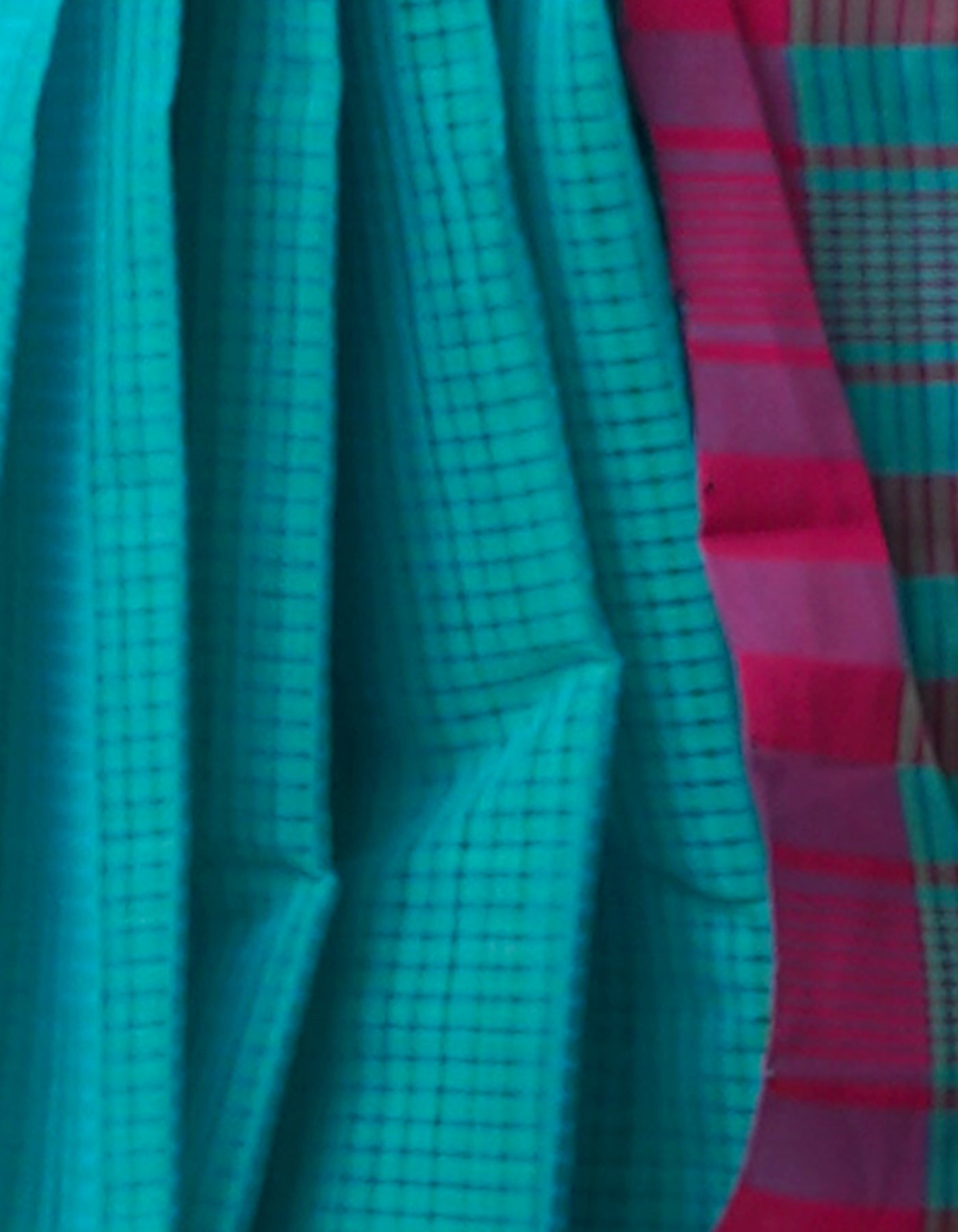 Sea Green Pure Handloom Mangalagiri Cotton Saree-UNM70028