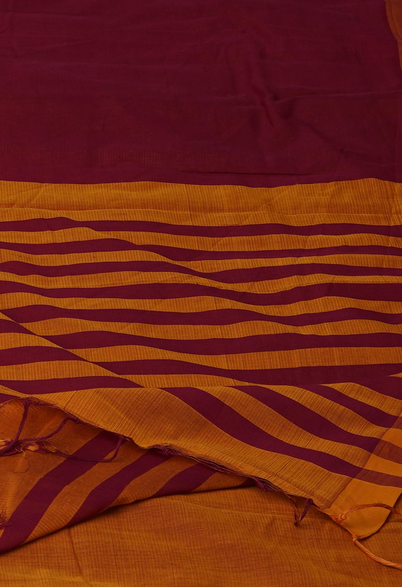 Maroon Pure Handloom Mangalagiri Cotton Saree-UNM70038