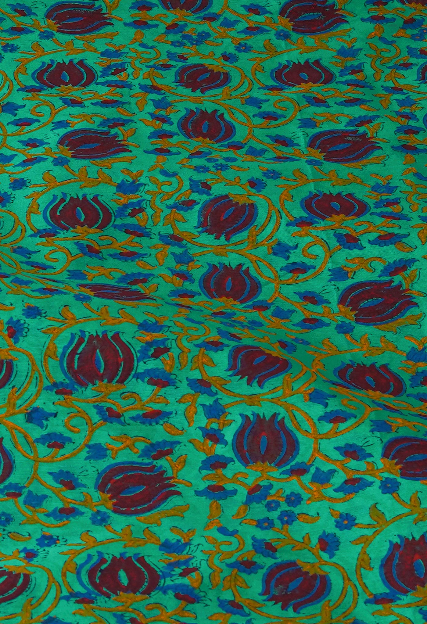 Sea Green Pure Handloom Chanderi Sico Saree-UNM70135