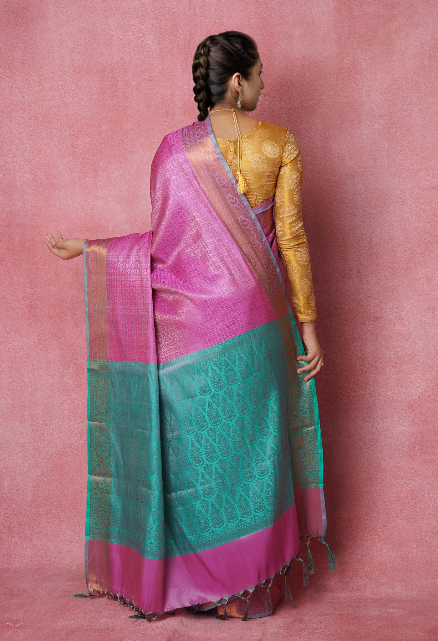 Pink Fancy Banarasi Silk Saree-UNM70142