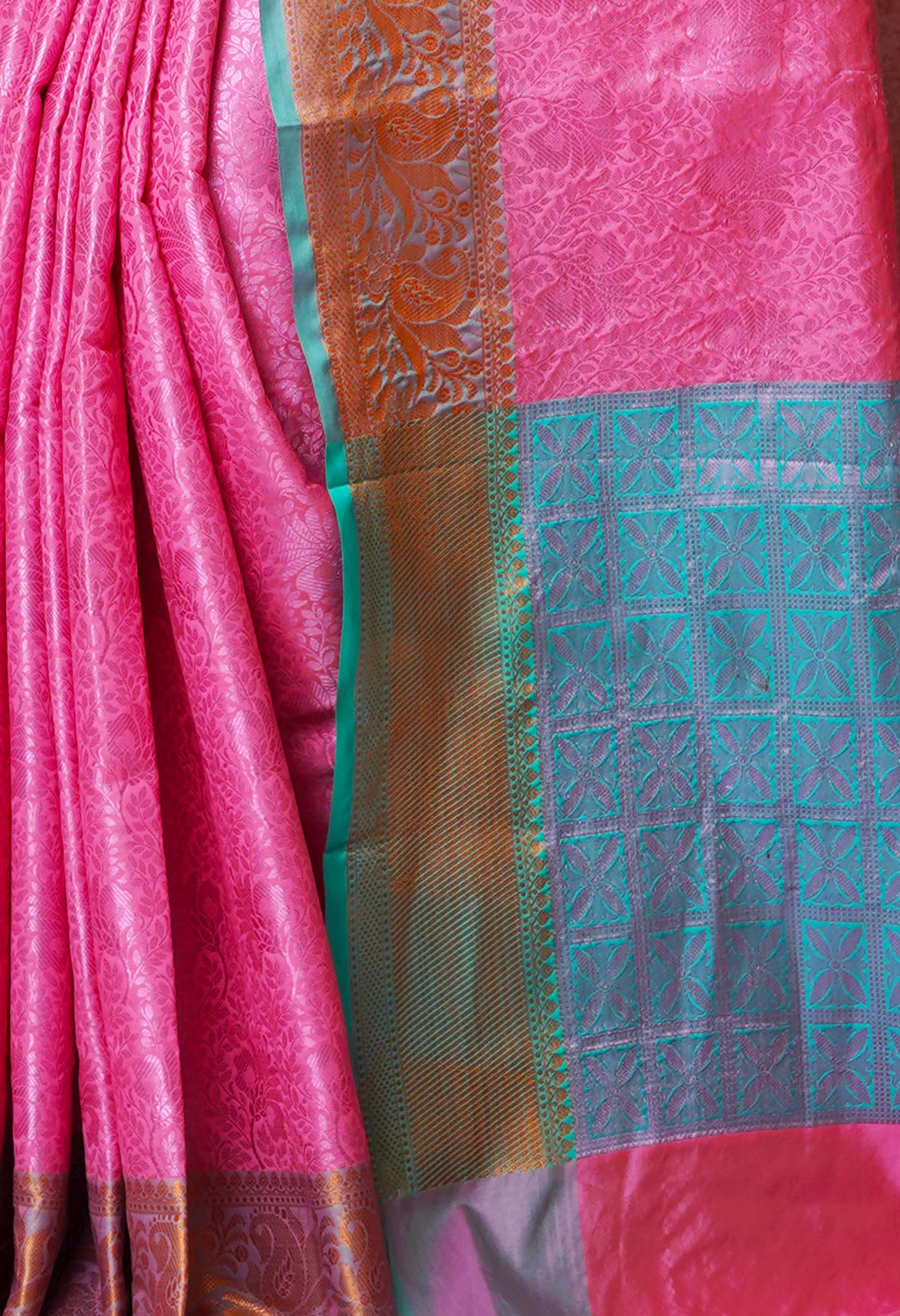 Pink Fancy Banarasi Silk Saree-UNM70157