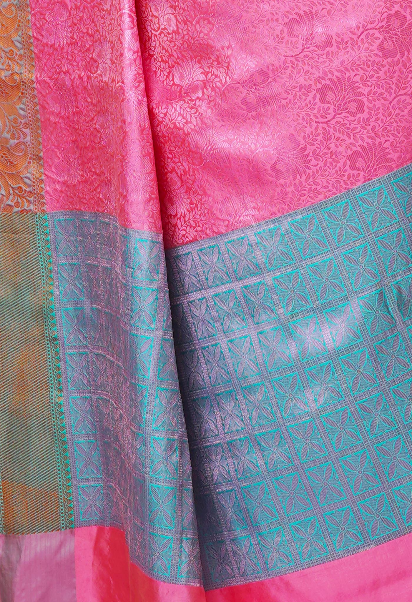 Pink Fancy Banarasi Silk Saree-UNM70157