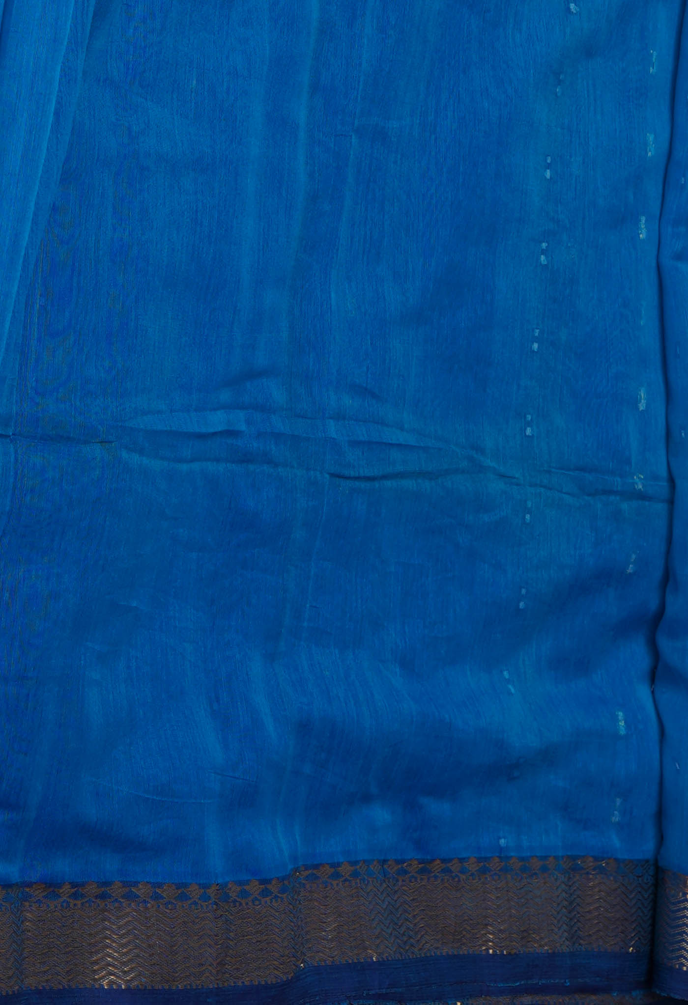 Blue Pure Handloom Dhakai Jamdhani Cotton Silk Saree-UNM70228