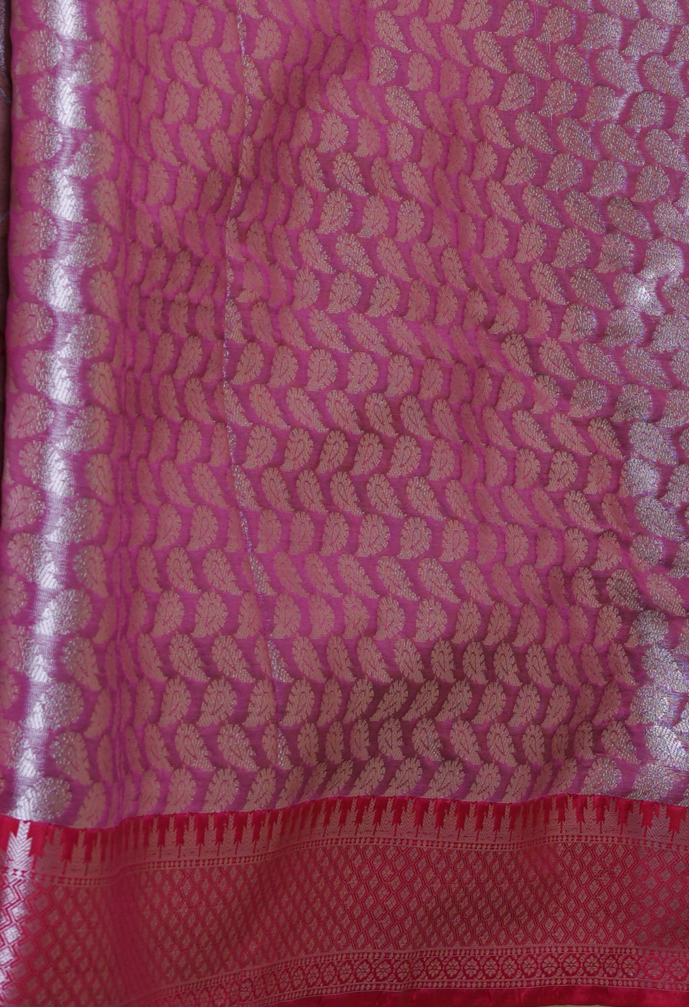 Peach Fancy Banarasi Silk Saree-UNM70294