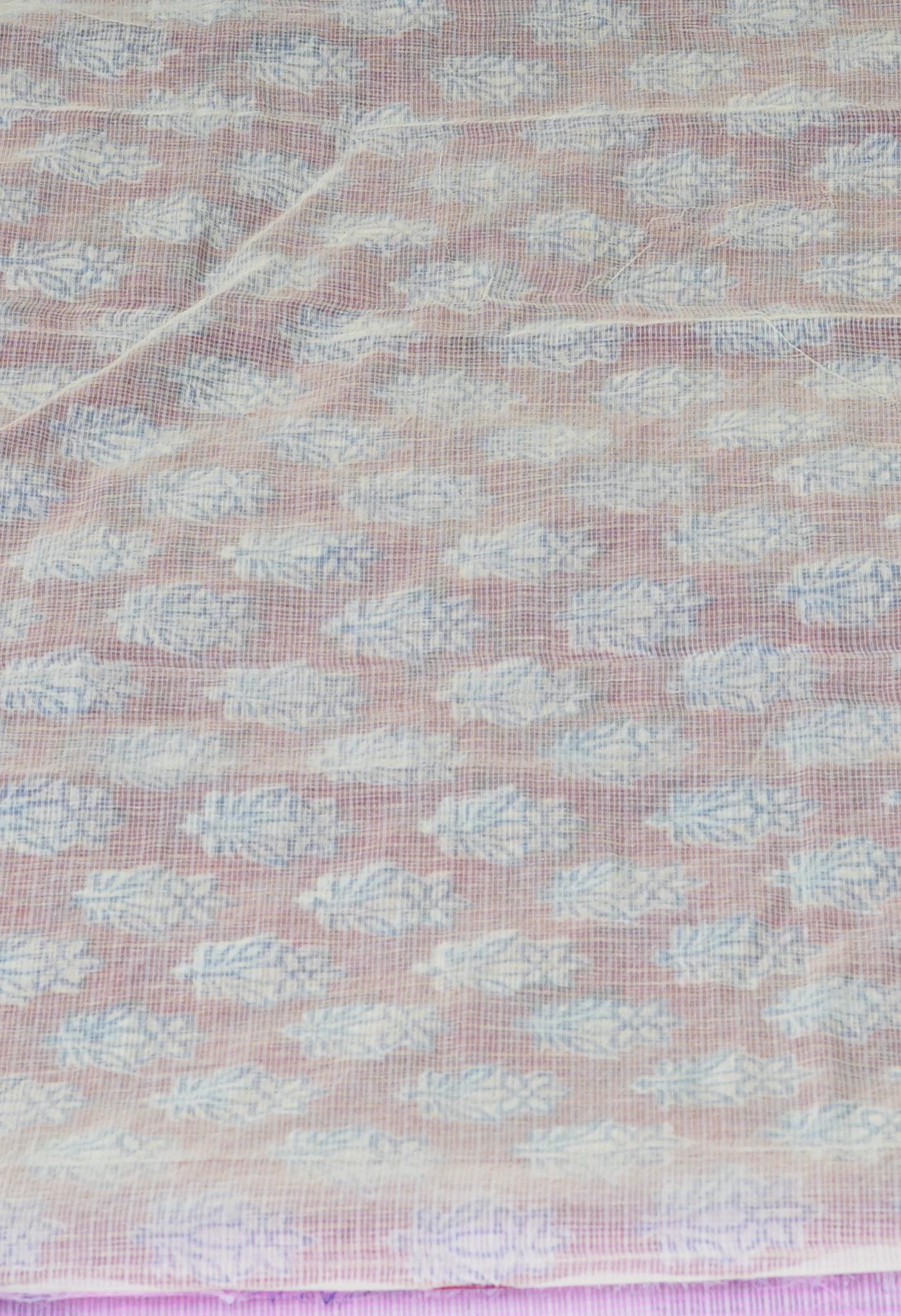 Maroon Pure Kota Block Printed Cotton Saree-UNM70349