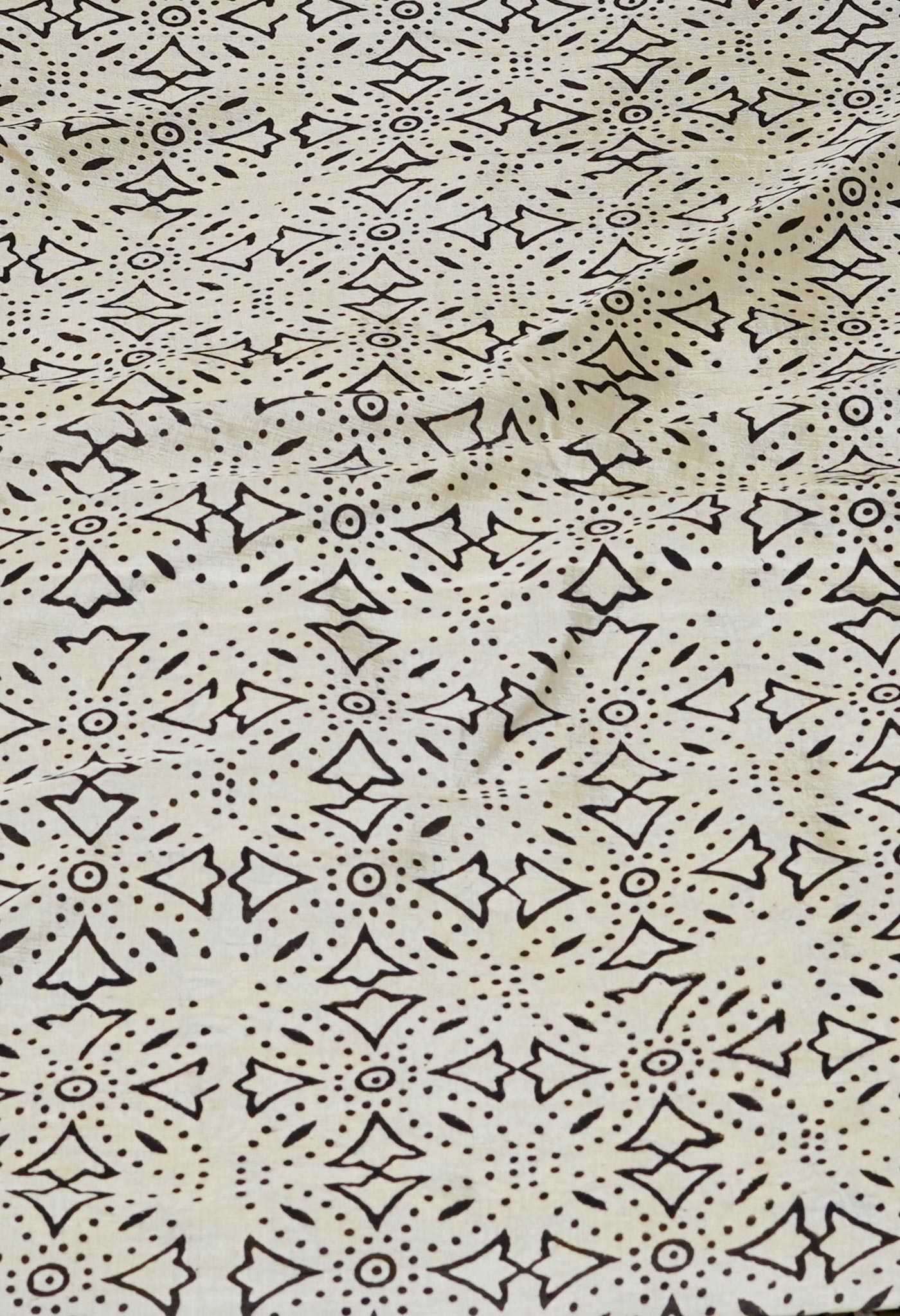 Yellow Pure Preet Bagru Printed Chanderi Soft Silk Saree
