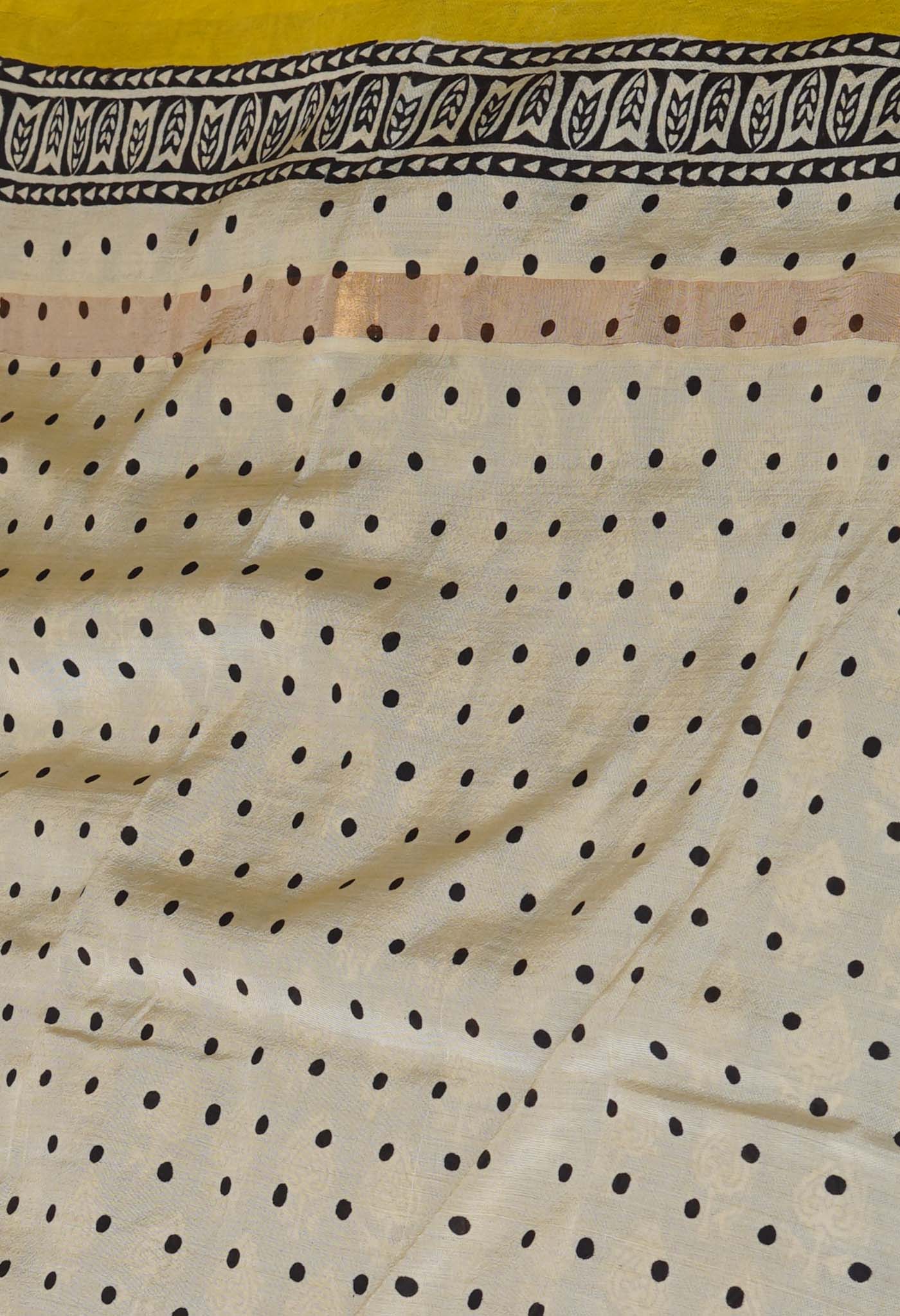 Blue Pure Preet Bagru Printed Chanderi sico Saree-UNM70441