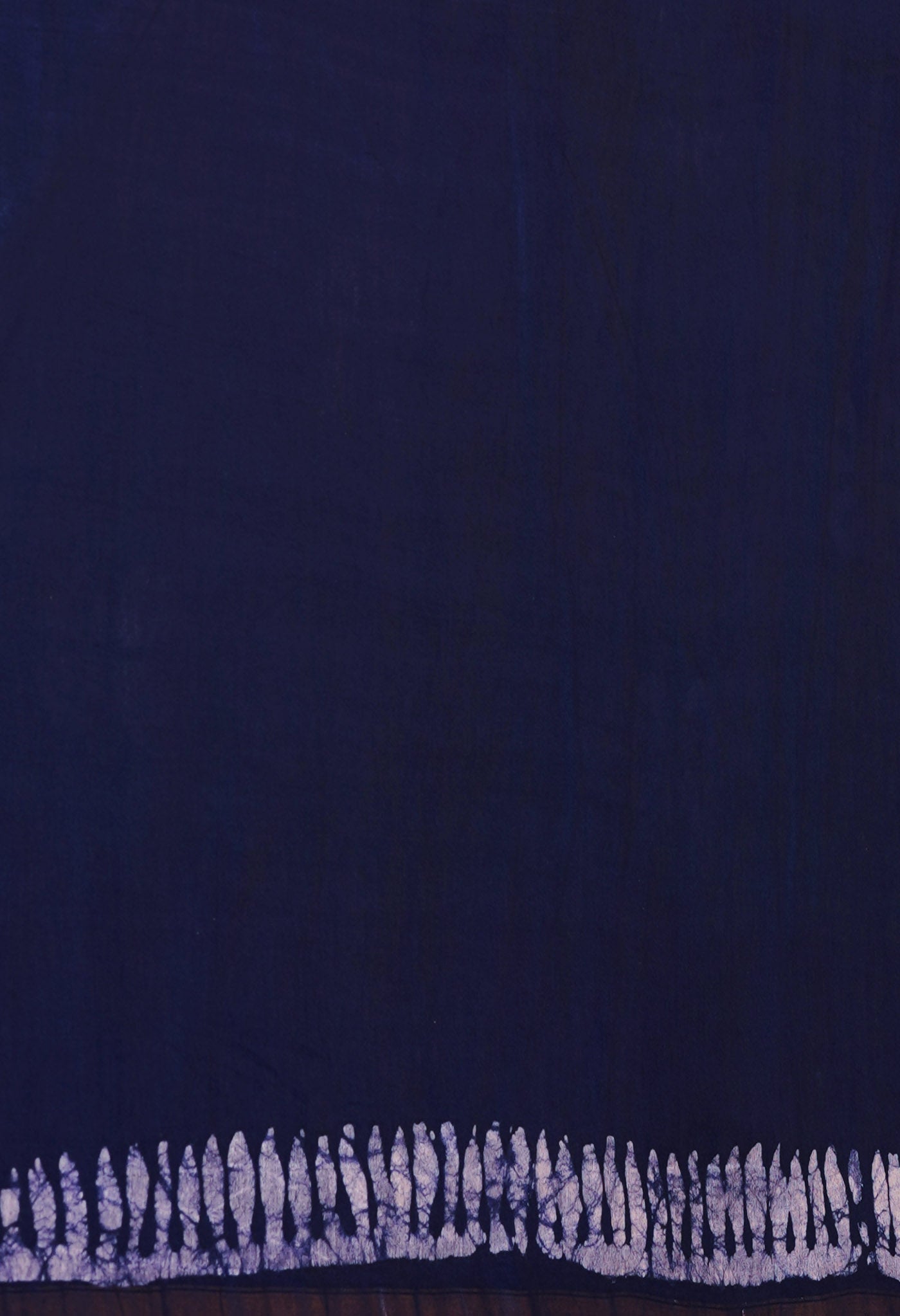Sea Green-Navy Blue Pure Batik Chanderi Silk Saree-UNM70450