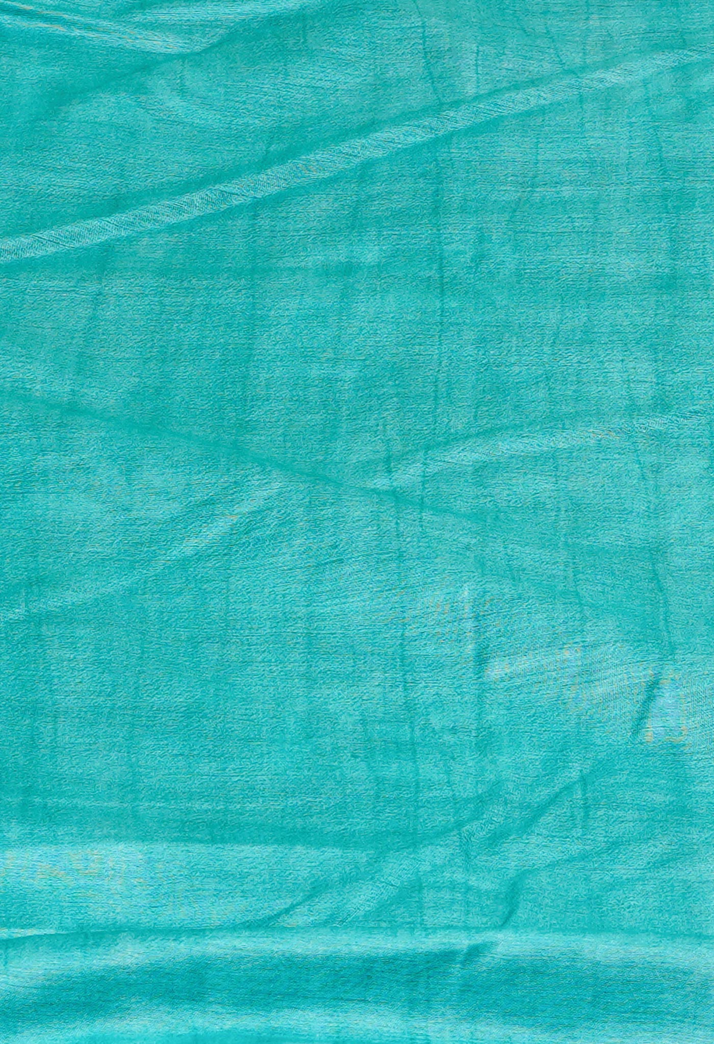Dark Grey-Sea Green Pure Batik Chanderi Silk Saree-UNM70482