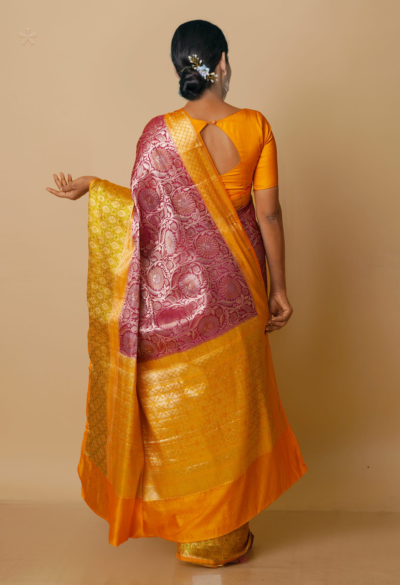Pink Fancy Banarasi silk Saree-UNM70528
