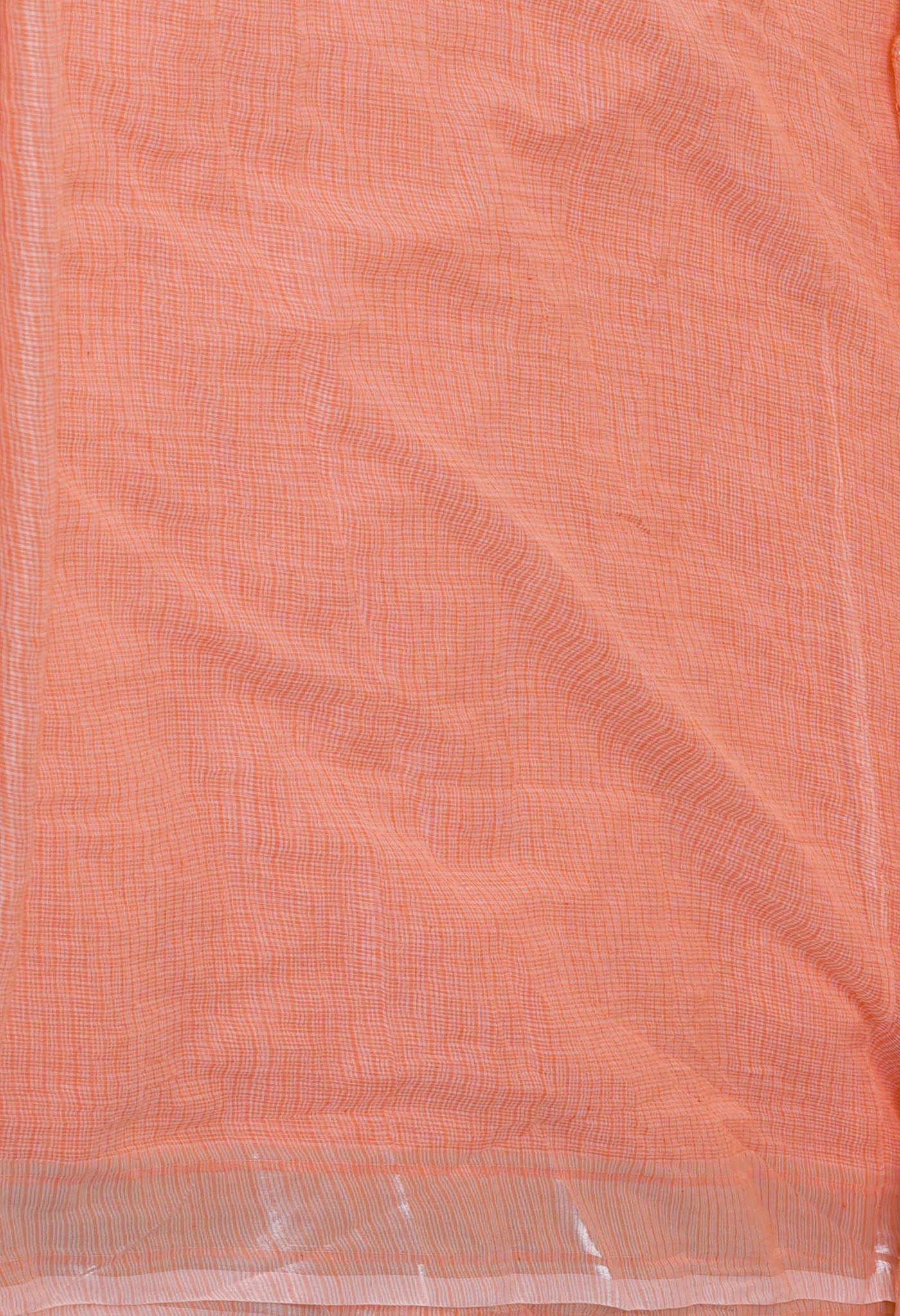 Peach Orange Pure Kota With Sequence Embroidery cotton Saree-UNM70563