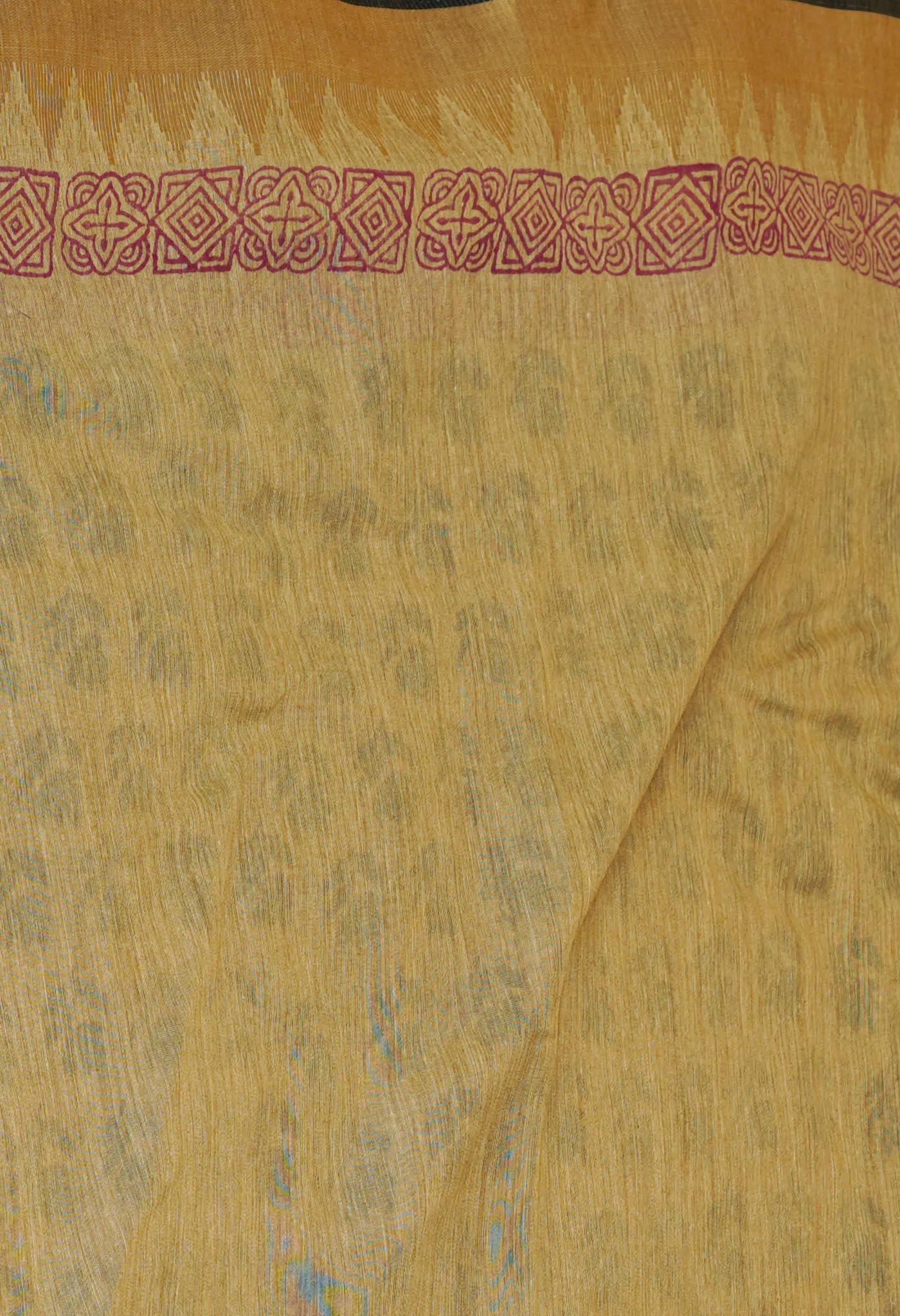 Light Brown Chanderi Block Printed Sico Saree-UNM70603