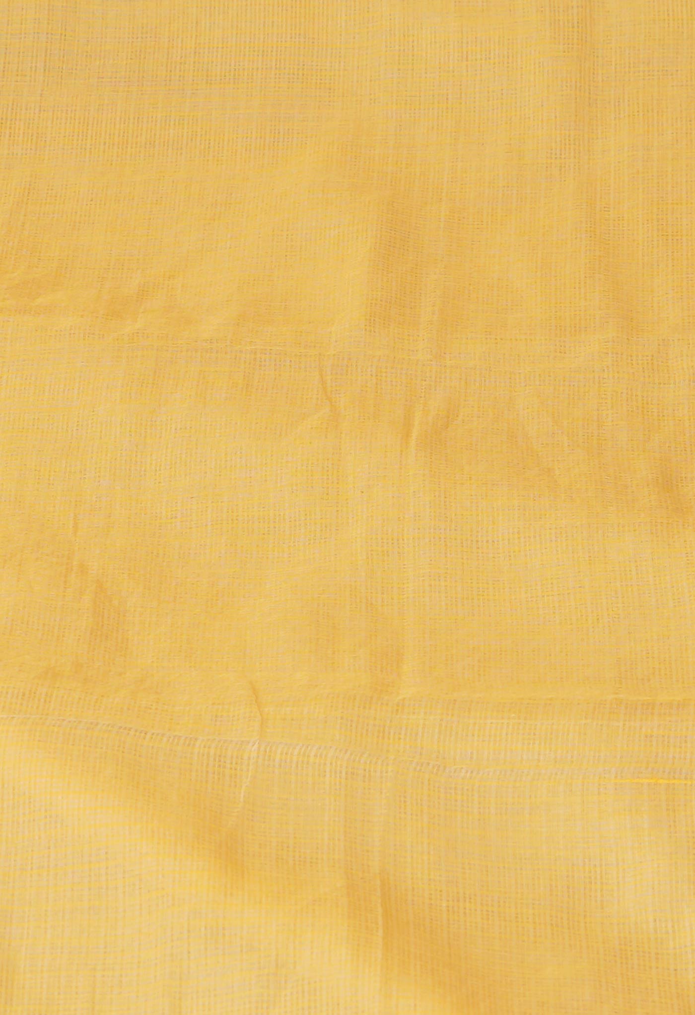 Light Yellow Pure Plain Kota Cotton Saree-UNM70618
