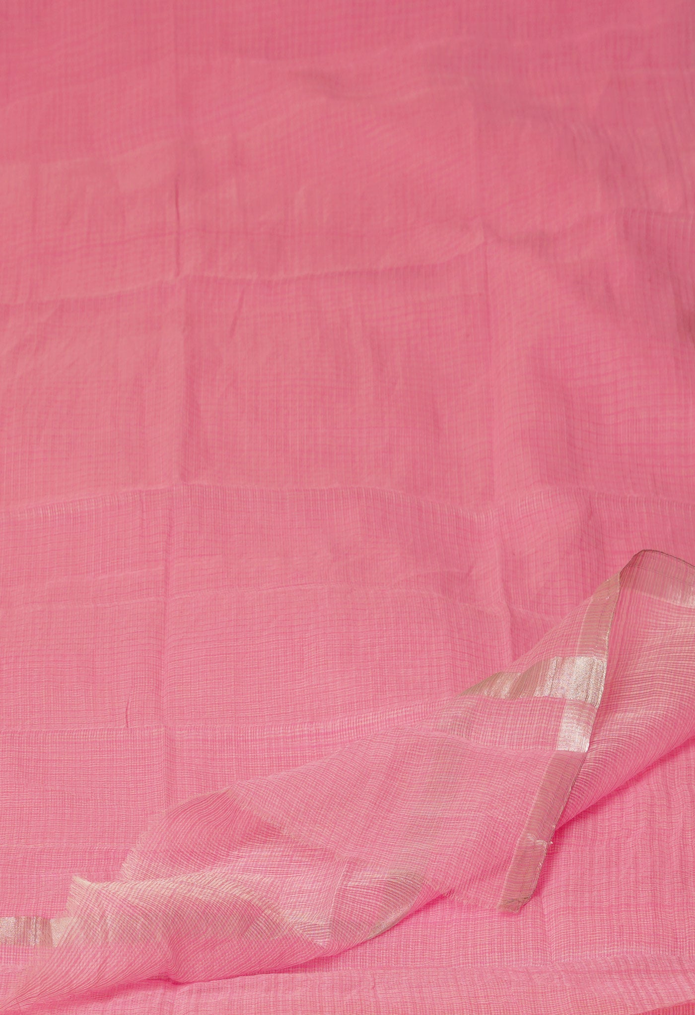 Pink Pure Plain Kota Cotton Saree-UNM70623
