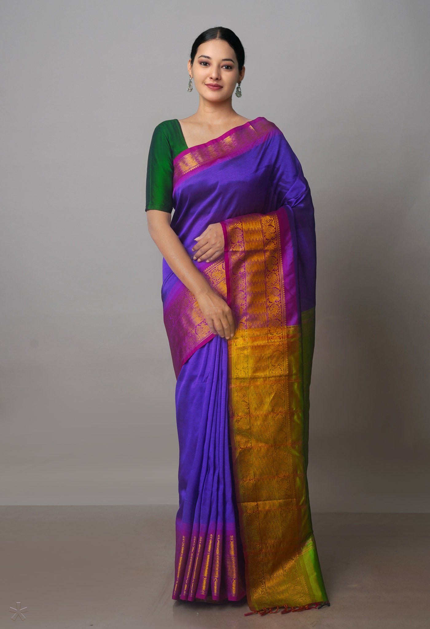 Violet Mangalgiri Silk Saree-UNM70825