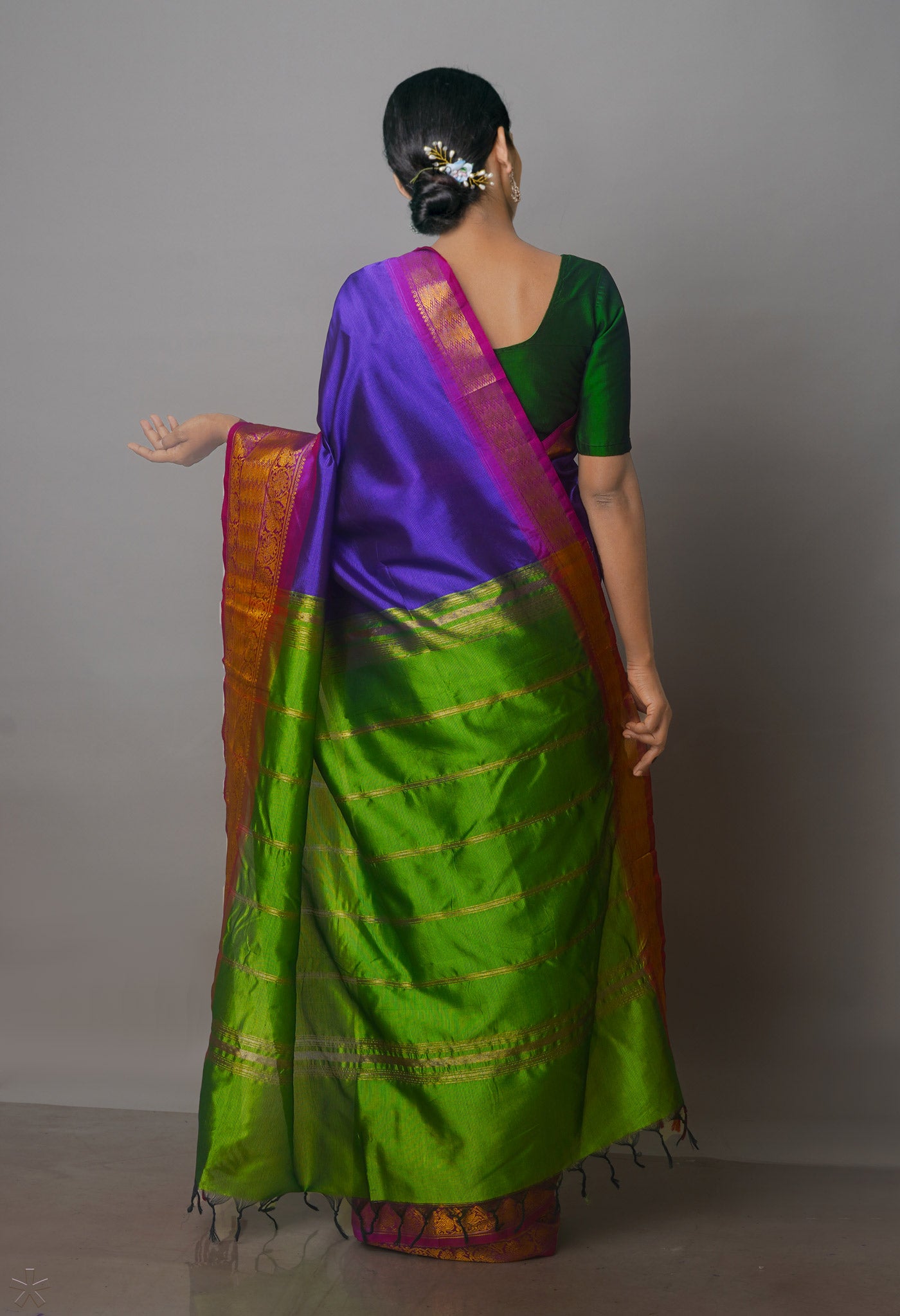 Violet Mangalgiri Silk Saree-UNM70825