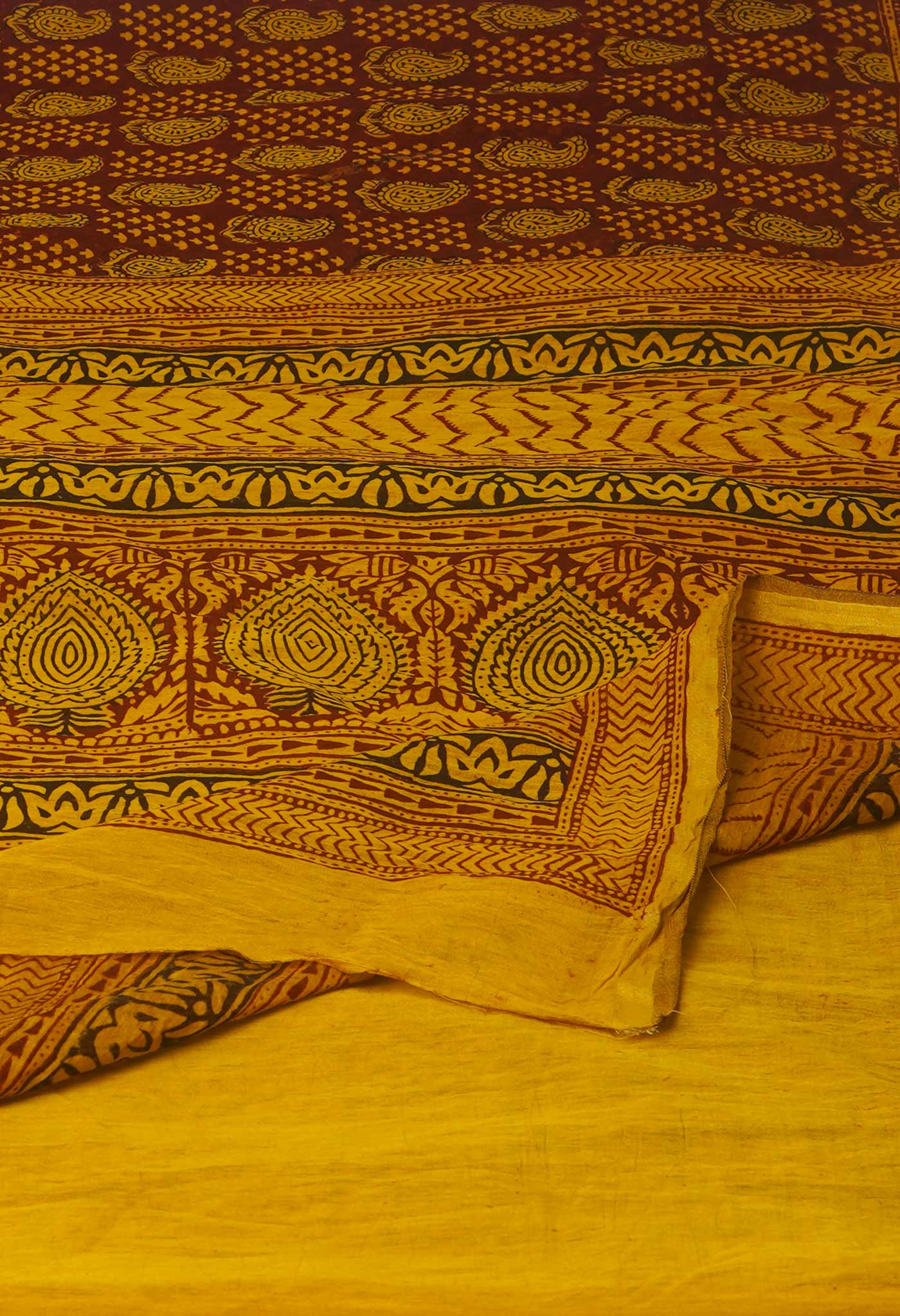 Green Art Chanderi Bagh Printed Cotton Saree